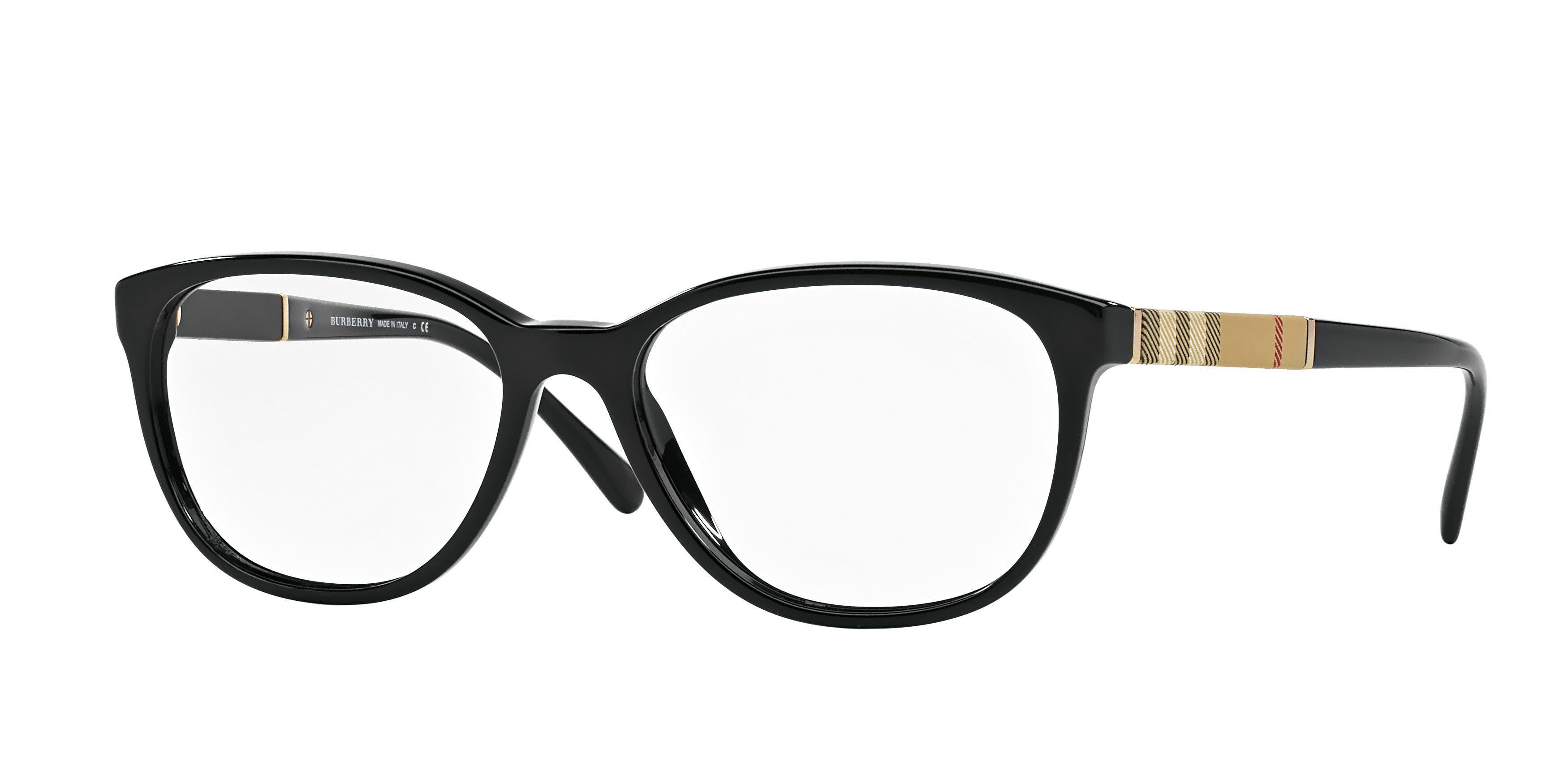 Burberry BE2172 Square Eyeglasses 3001-Black 52-140-16 - Color Map Black