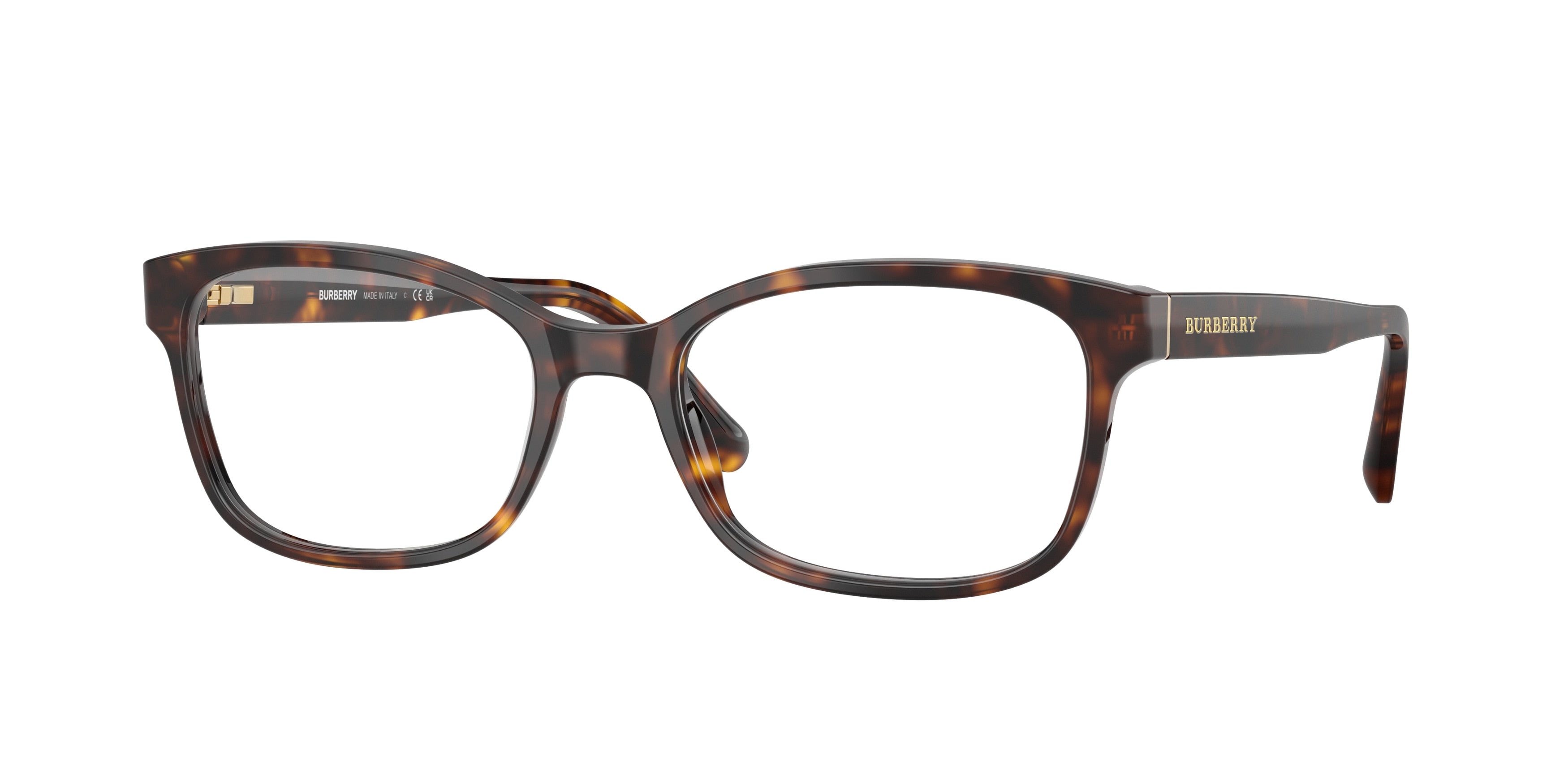 Burberry BE2201 Rectangle Eyeglasses 3002-Dark Havana 52-140-17 - Color Map Brown
