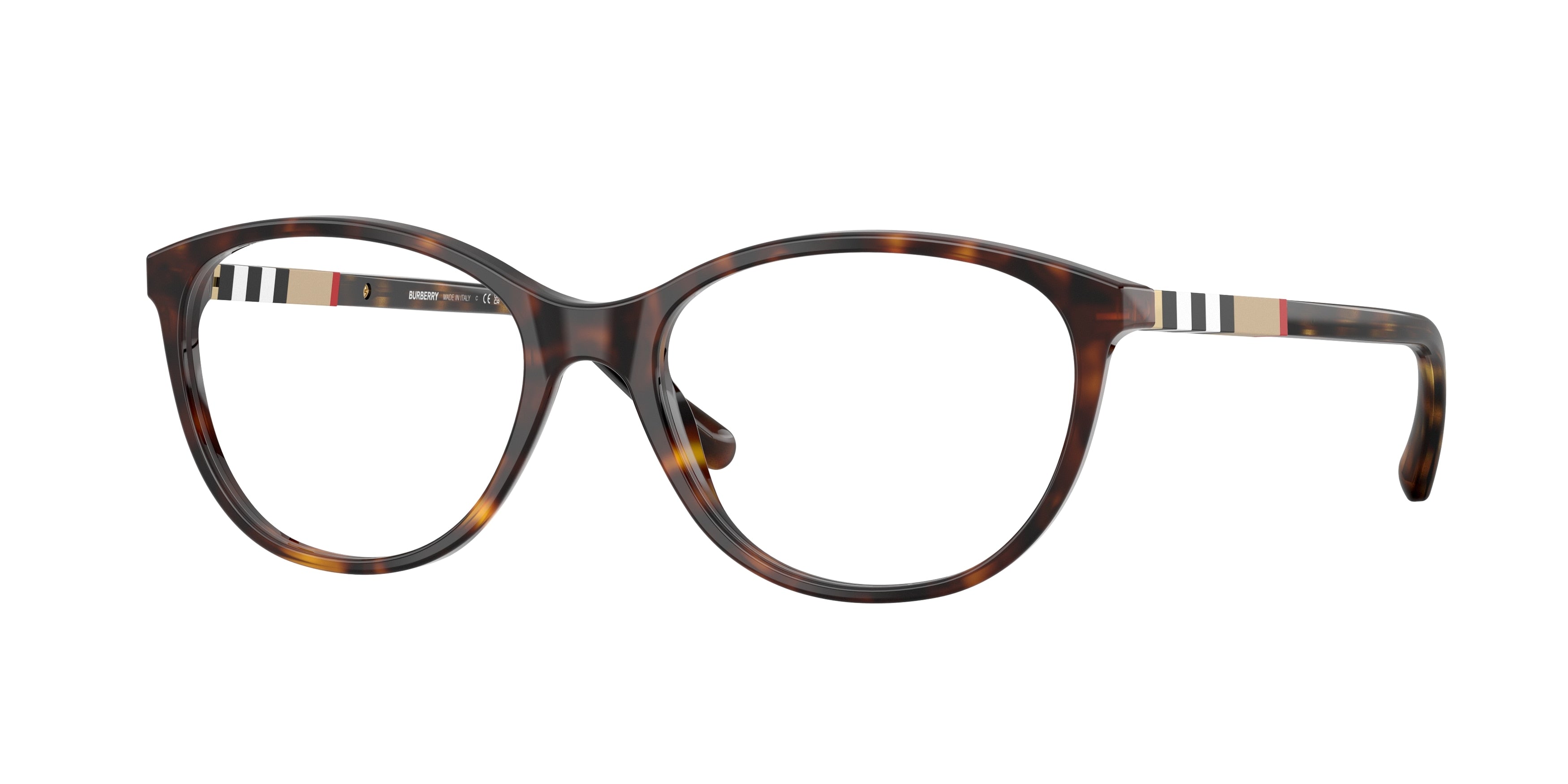 Burberry BE2205 Square Eyeglasses 3002-Dark Havana 52-145-17 - Color Map Brown