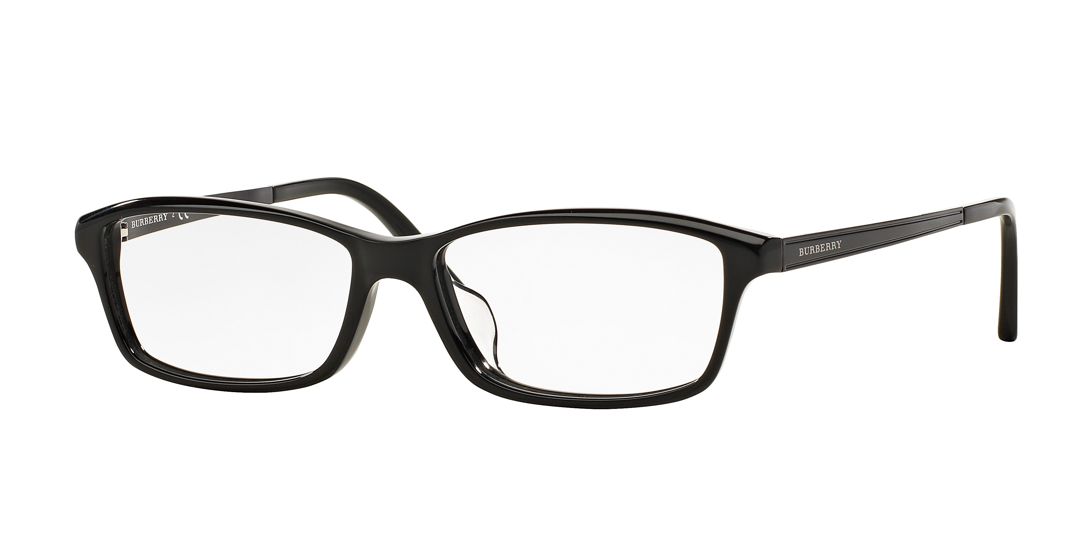 Burberry Classic Black Rectangular Eyeglasses Burberry B 1213 1001 Mens Rectangular Black Eyeglasses  main image 4