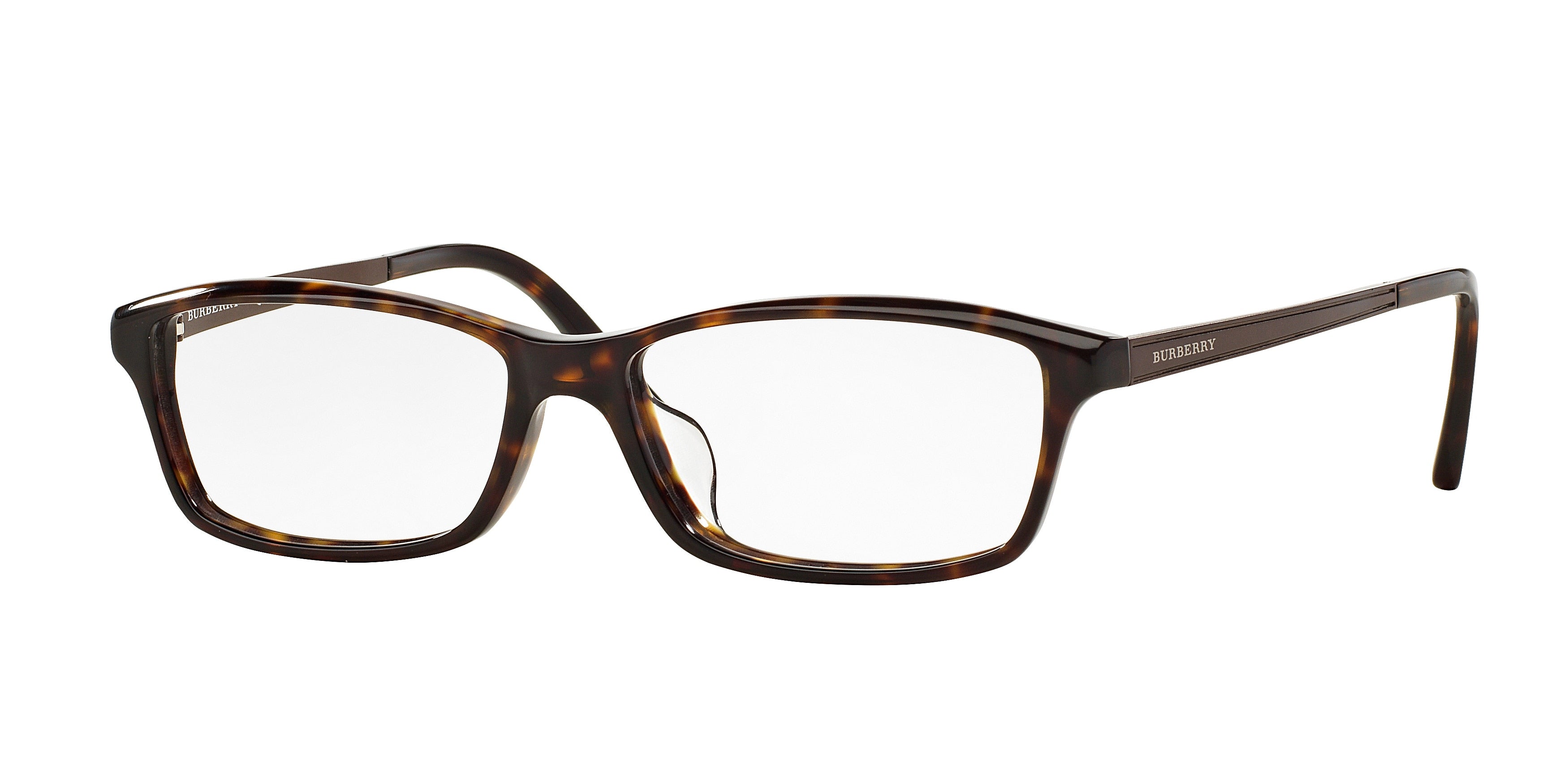 Burberry BE2217D Rectangle Eyeglasses 3002-Dark Havana 54-145-15 - Color Map Brown