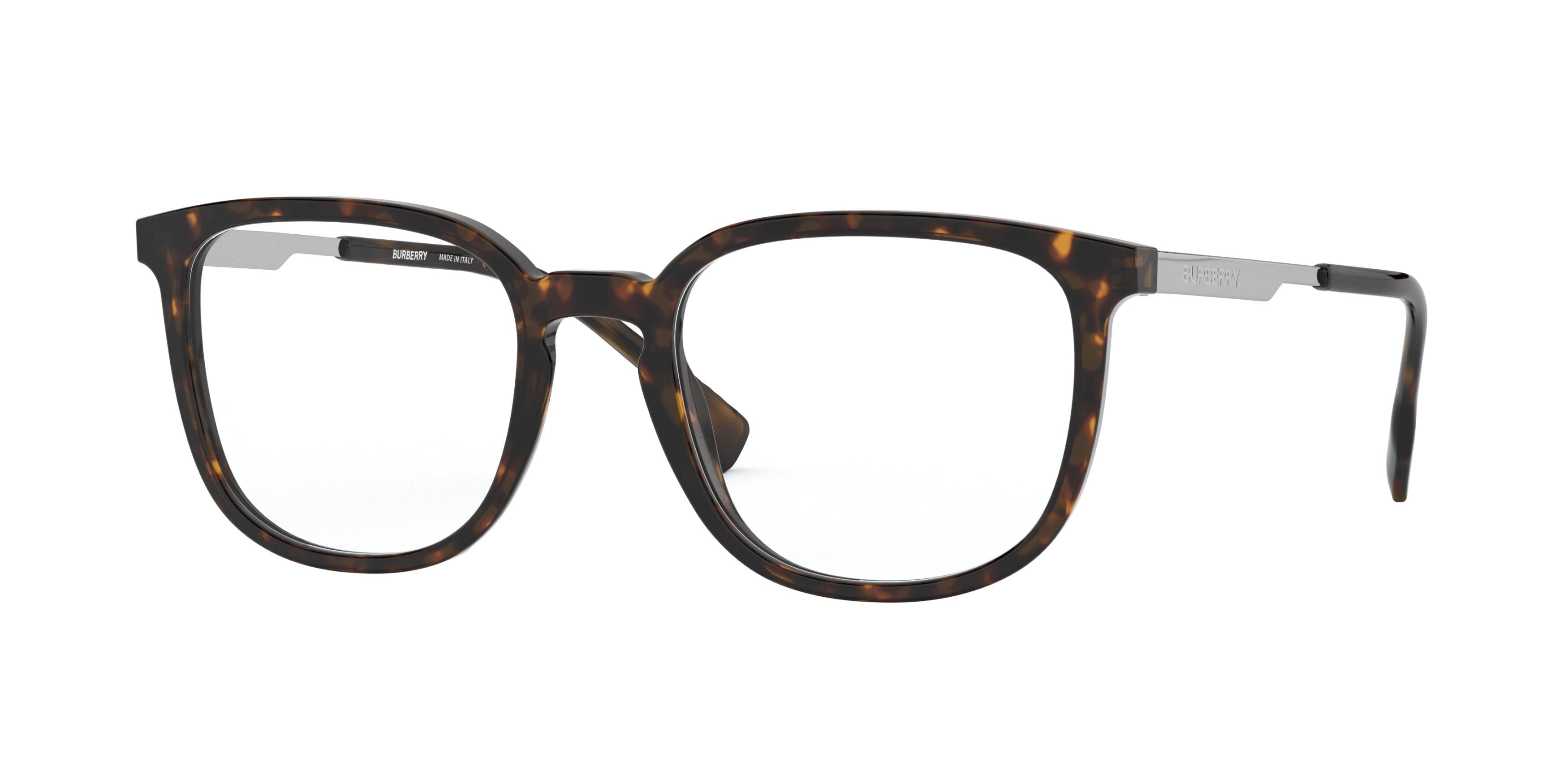 Burberry COMPTON BE2307 Square Eyeglasses 3002-Dark Havana 52-145-20 - Color Map Brown