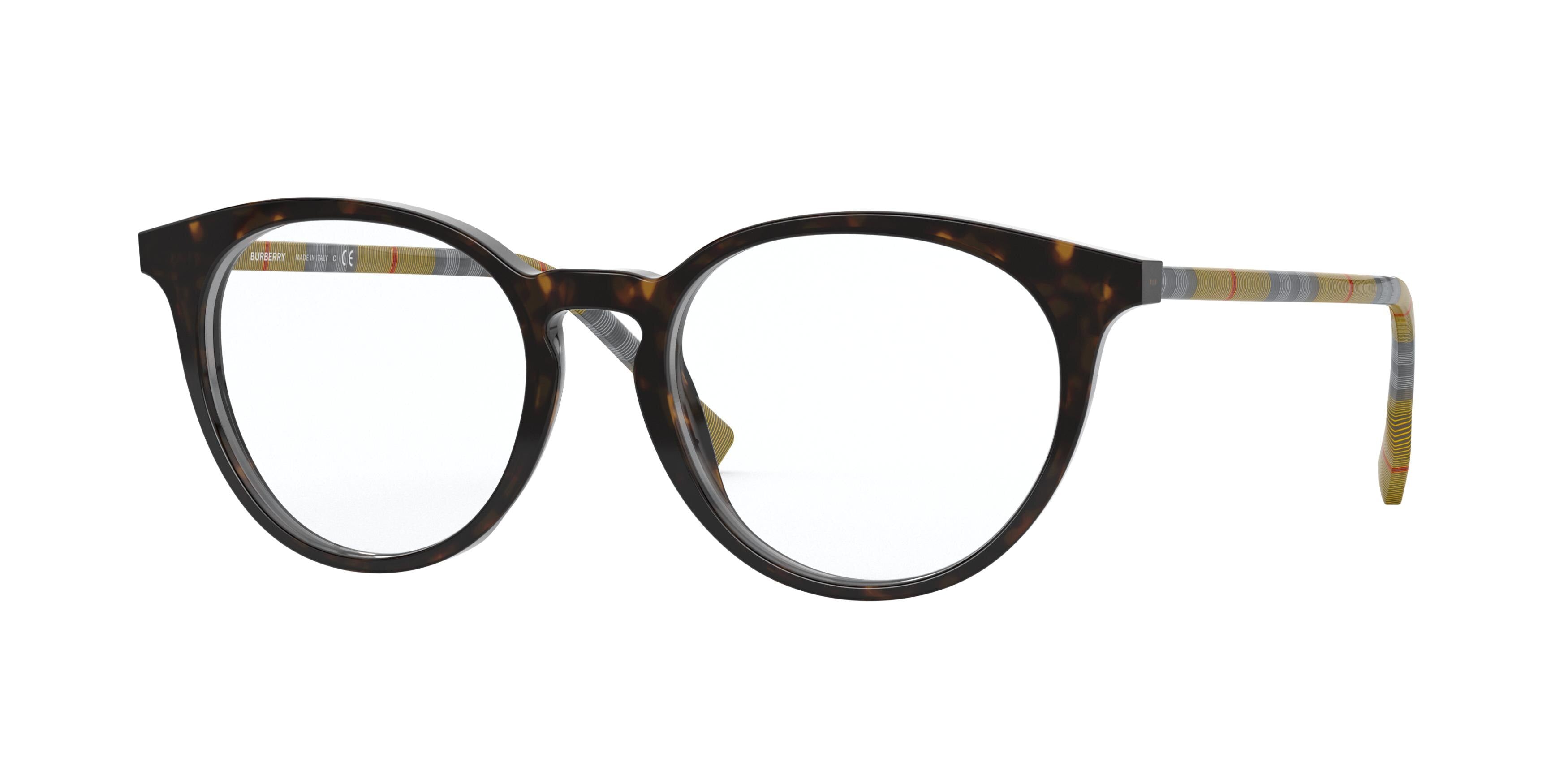 Burberry CHALCOT BE2318 Phantos Eyeglasses 3854-Dark Havana 51-140-18 - Color Map Brown