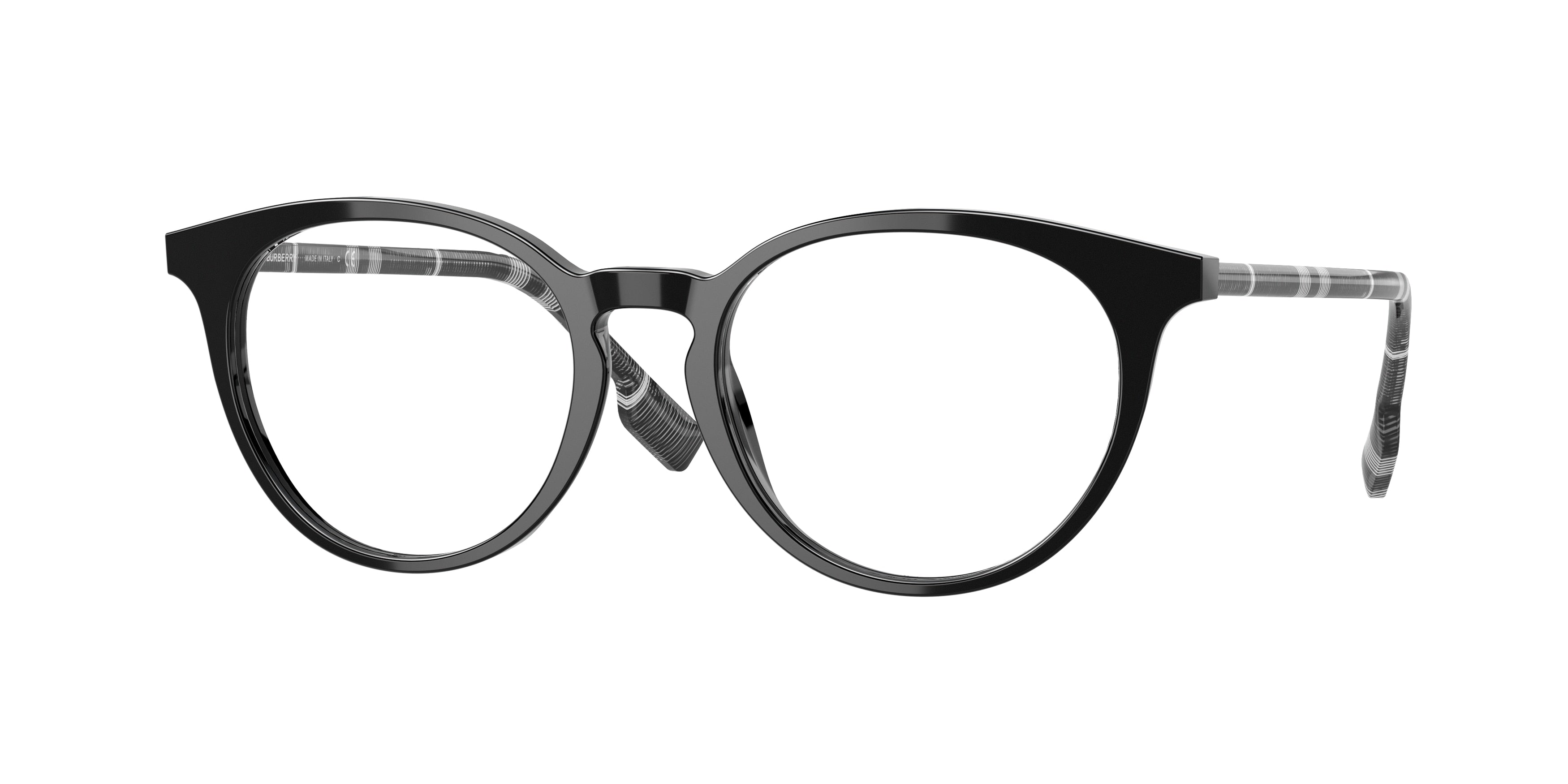 Burberry CHALCOT BE2318 Phantos Eyeglasses 4007-Black 49-140-18 - Color Map Black