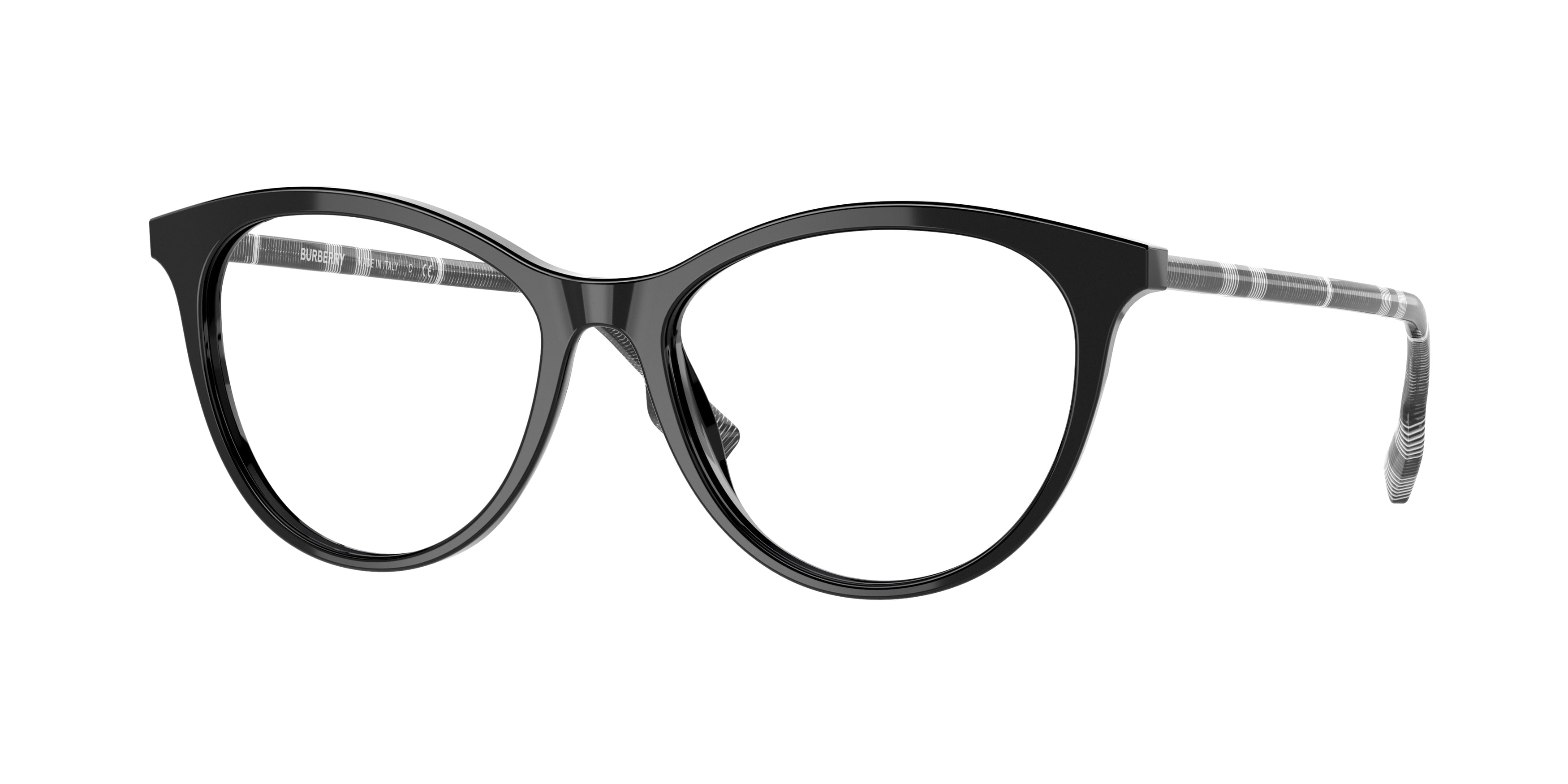 Burberry AIDEN BE2325 Phantos Eyeglasses 4007-Black 53-140-16 - Color Map Black