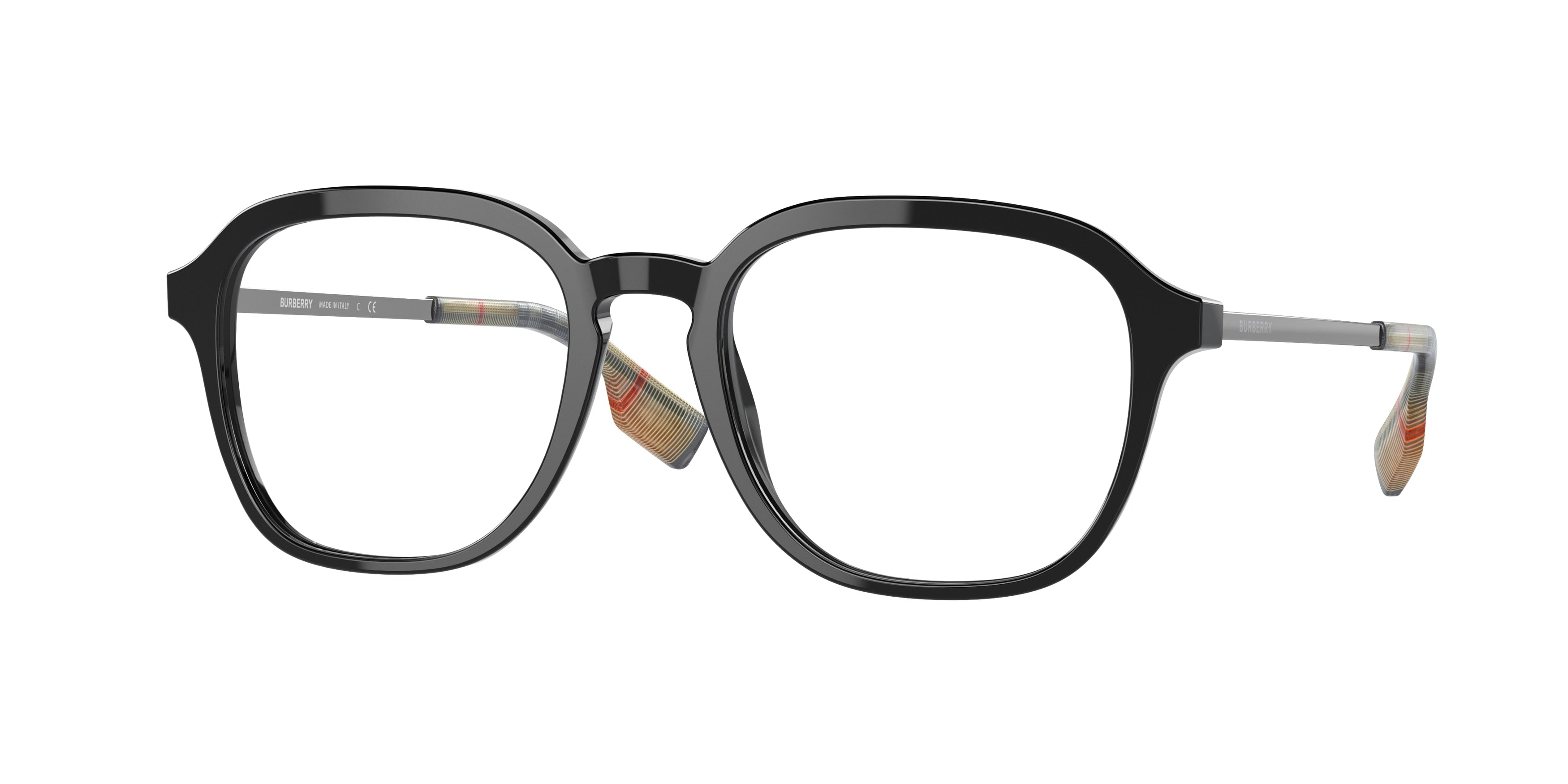 Burberry THEODORE BE2327 Square Eyeglasses  3001-Black 52-145-19 - Color Map Black