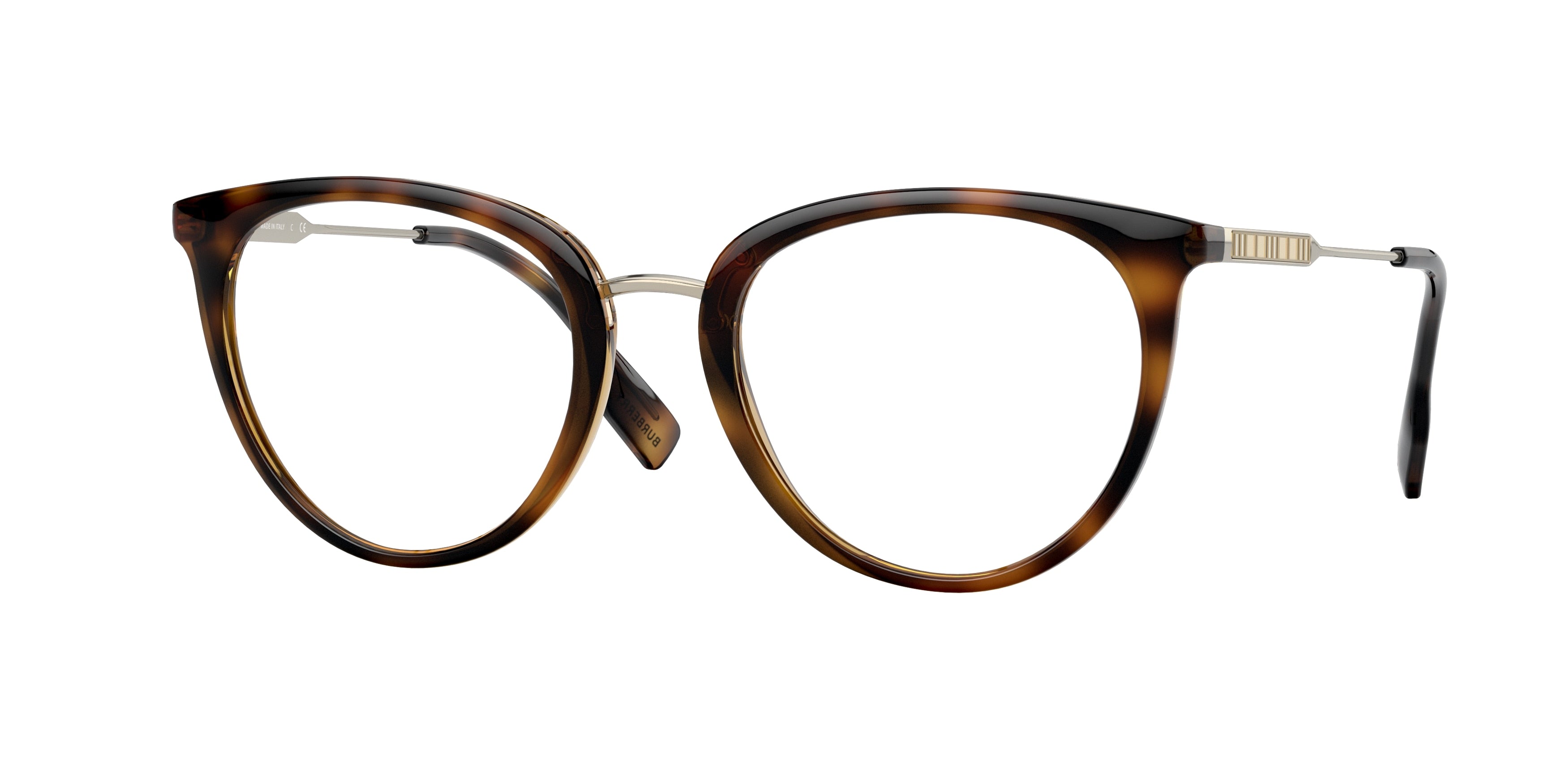 Burberry JULIA BE2331 Phantos Eyeglasses 3884-Dark Havana 52-140-20 - Color Map Brown