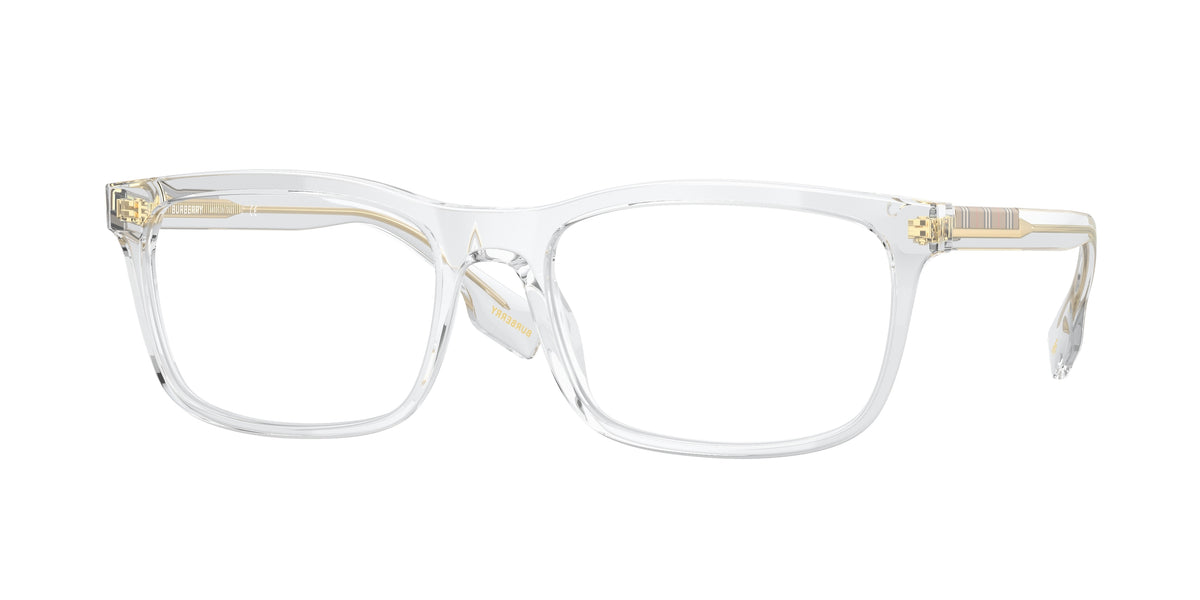 Burberry ELM BE2334 Rectangle Eyeglasses 3024-Transparent 55-145-18 - Color Map Transparent