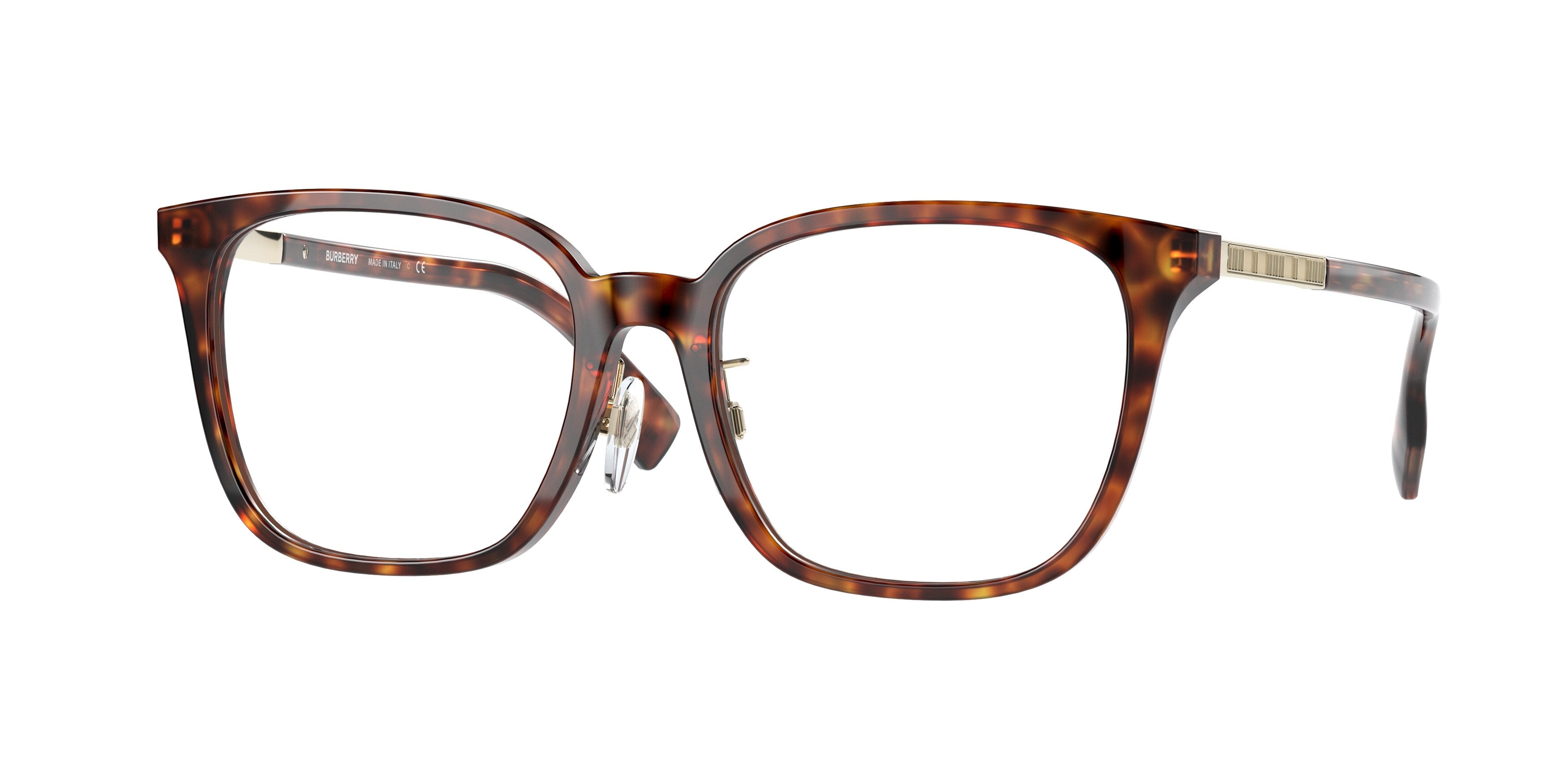 Burberry LEAH BE2338F Square Eyeglasses 3316-Light Havana 53-140-17 - Color Map Tortoise