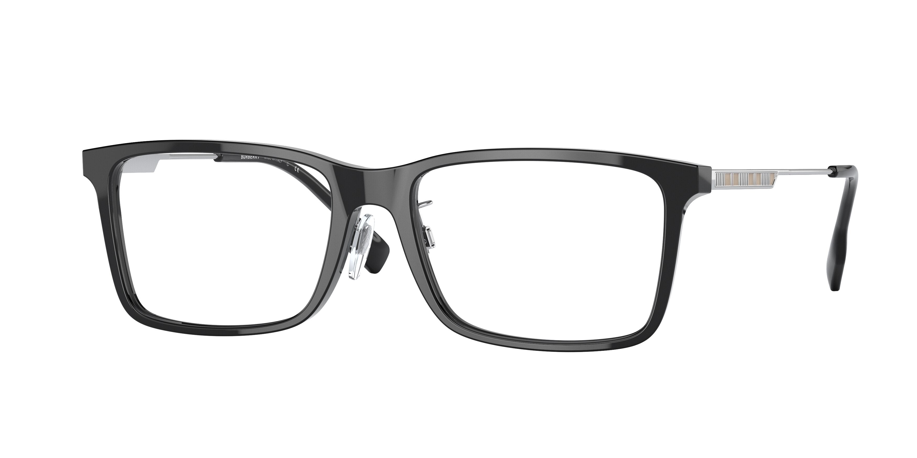 Burberry HARRINGTON BE2339F Rectangle Eyeglasses 3001-Black 55-145-17 - Color Map Black