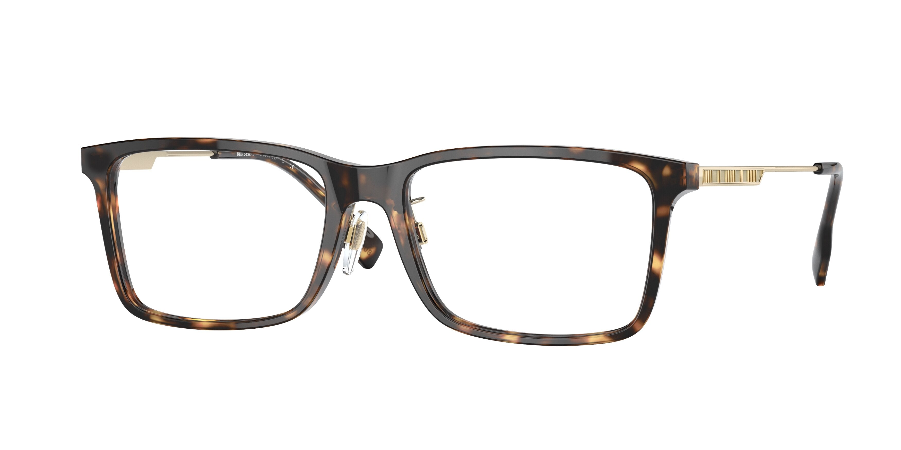 Burberry HARRINGTON BE2339F Rectangle Eyeglasses 3002-Dark Havana 55-145-17 - Color Map Brown