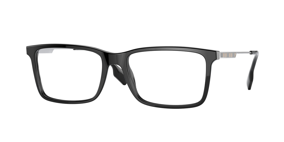 Burberry HARRINGTON BE2339 Rectangle Eyeglasses 3001-Black 57-145-17 - Color Map Black