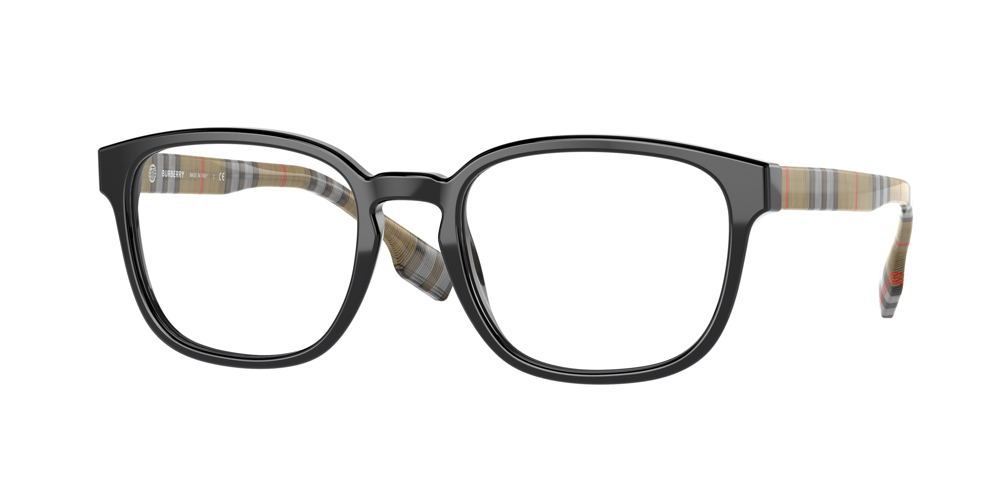 Burberry EDISON BE2344 Square Eyeglasses 3952-Black 53-145-20 - Color Map Black