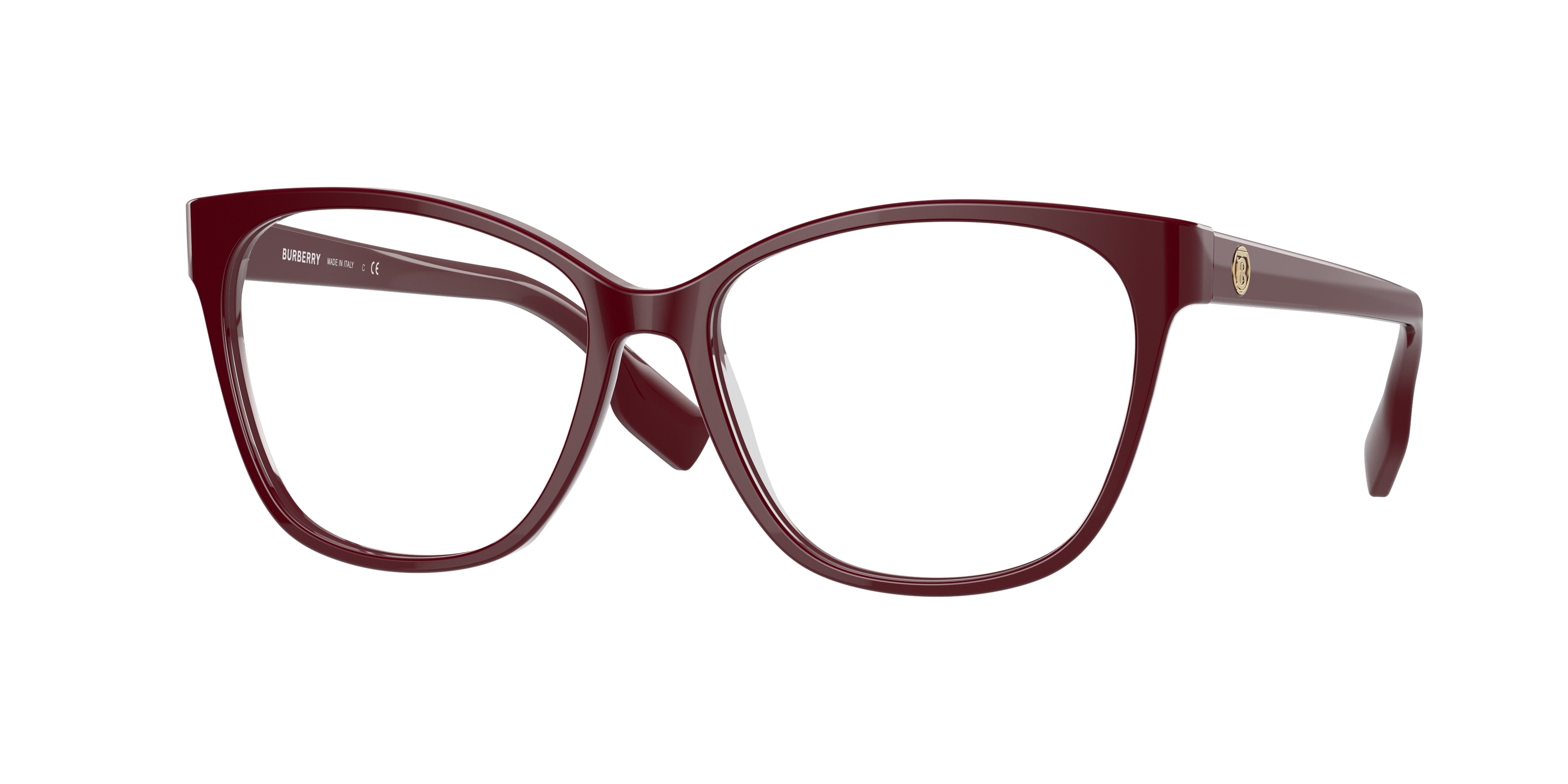 Burberry CAROLINE BE2345 Square Eyeglasses 3403-Bordeaux 54-140-15 - Color Map Red