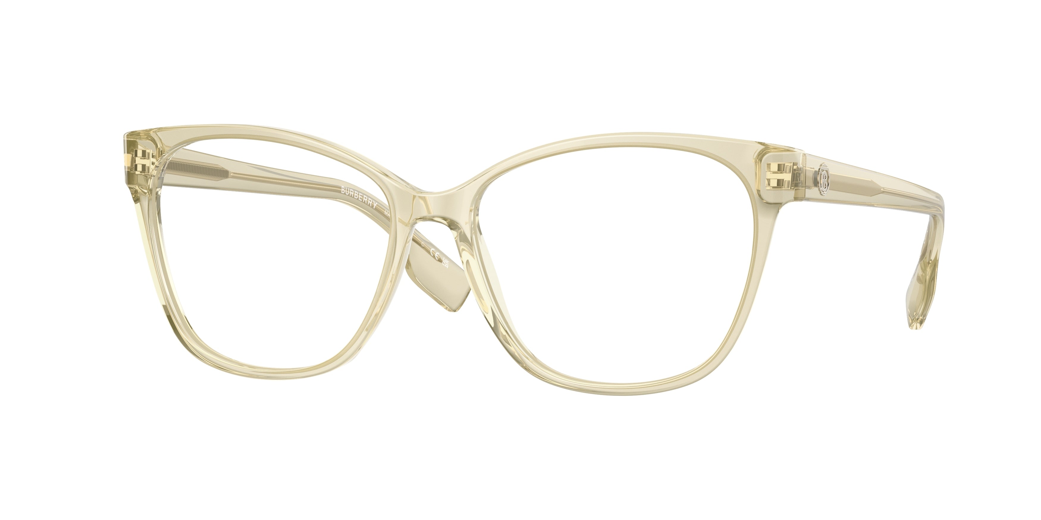 Burberry CAROLINE BE2345 Square Eyeglasses 3852-Yellow 52-140-15 - Color Map Yellow