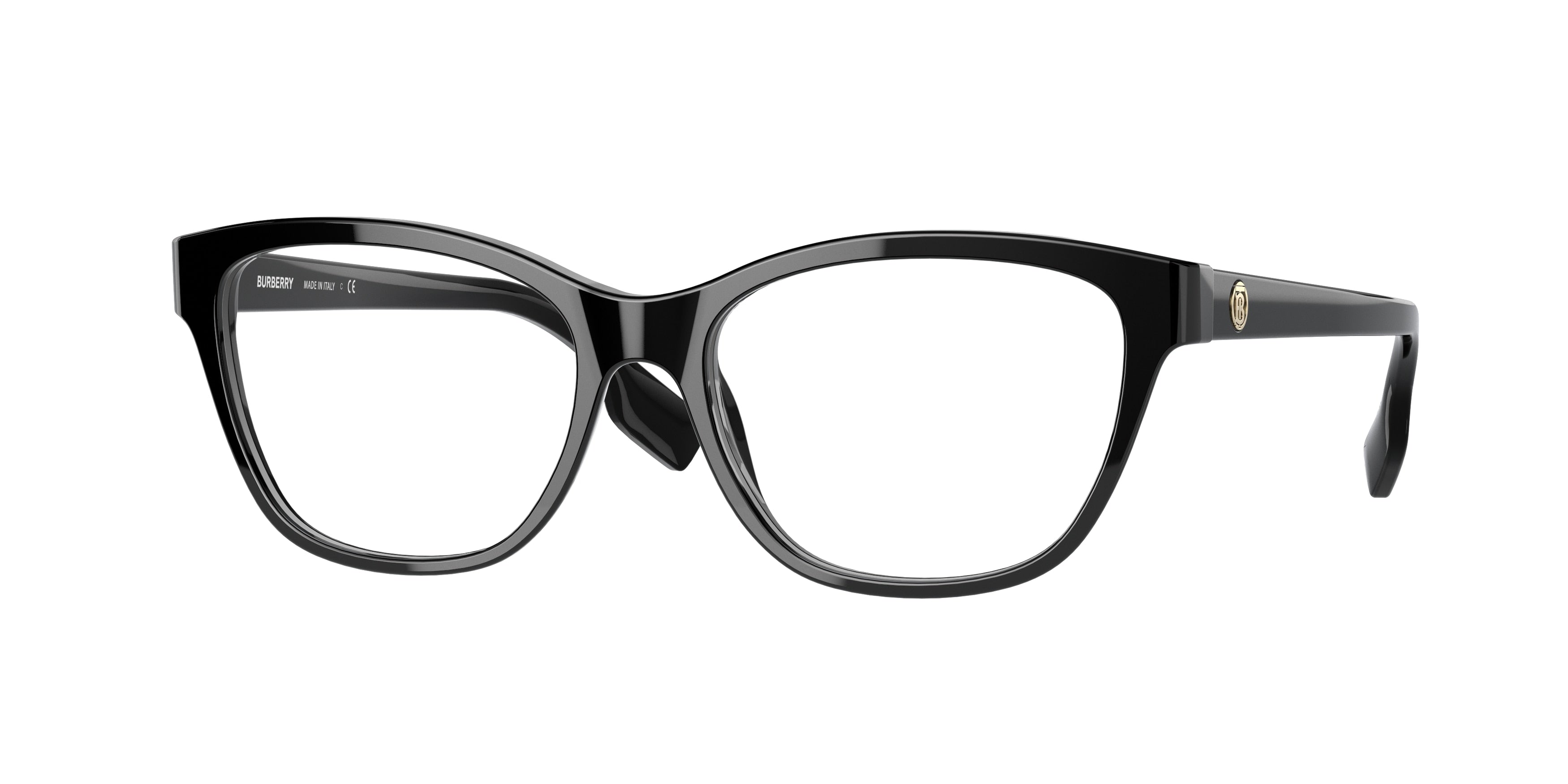 Burberry AUDEN BE2346 Cat Eye Eyeglasses 3001-Black 53-140-16 - Color Map Black
