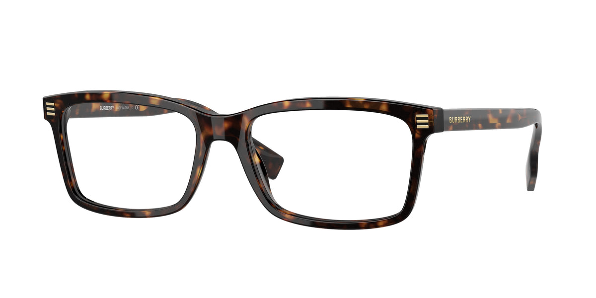 Burberry FOSTER BE2352 Rectangle Eyeglasses 3002-Dark Havana 56-145-17 - Color Map Brown