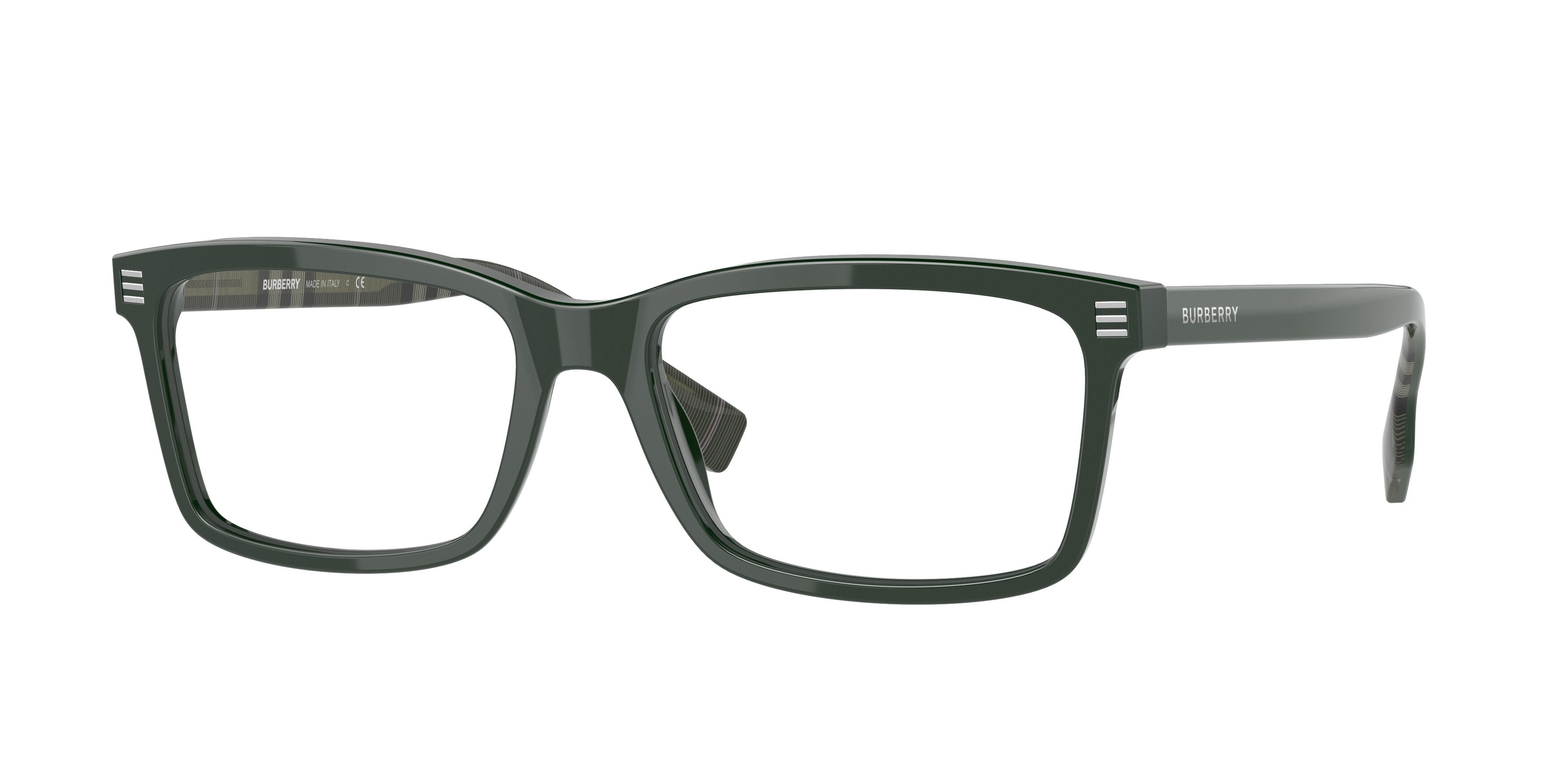 Burberry FOSTER BE2352 Rectangle Eyeglasses 3987-Green 56-145-17 - Color Map Green