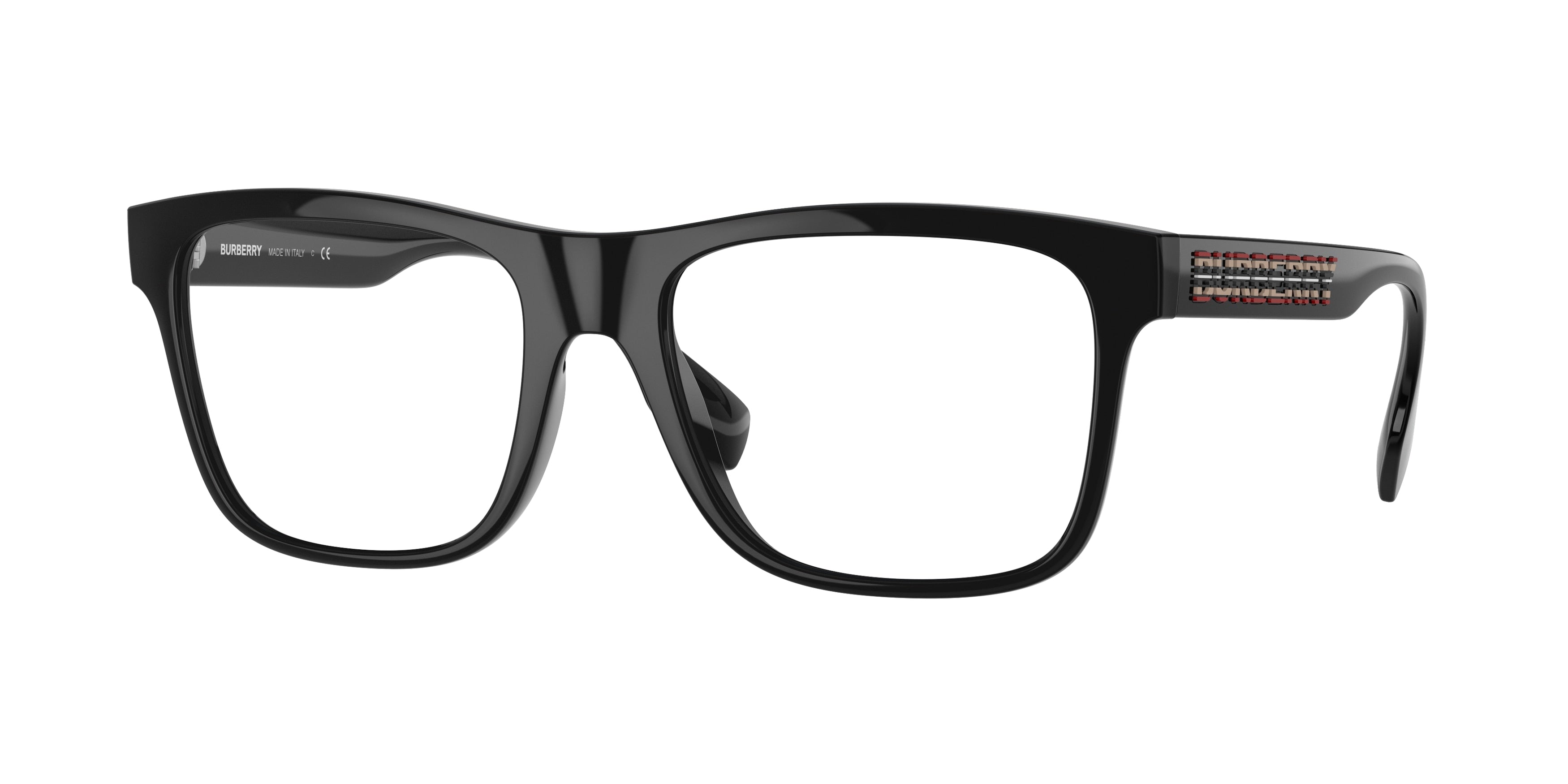 Burberry CARTER BE2353 Square Eyeglasses 3001-Black 55-145-18 - Color Map Black