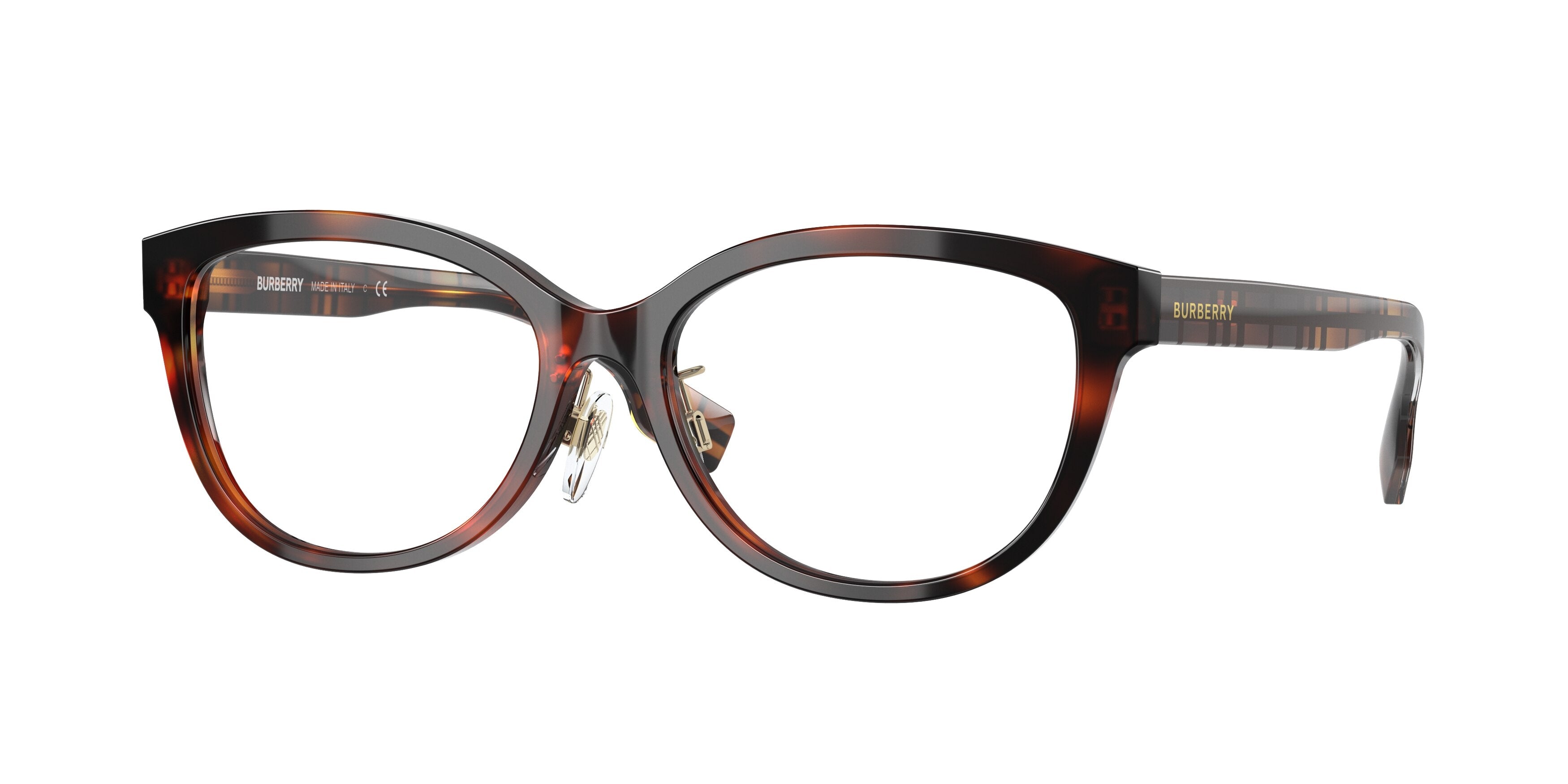 Burberry ESME BE2357F Cat Eye Eyeglasses 3985-Light Havana 54-140-16 - Color Map Tortoise