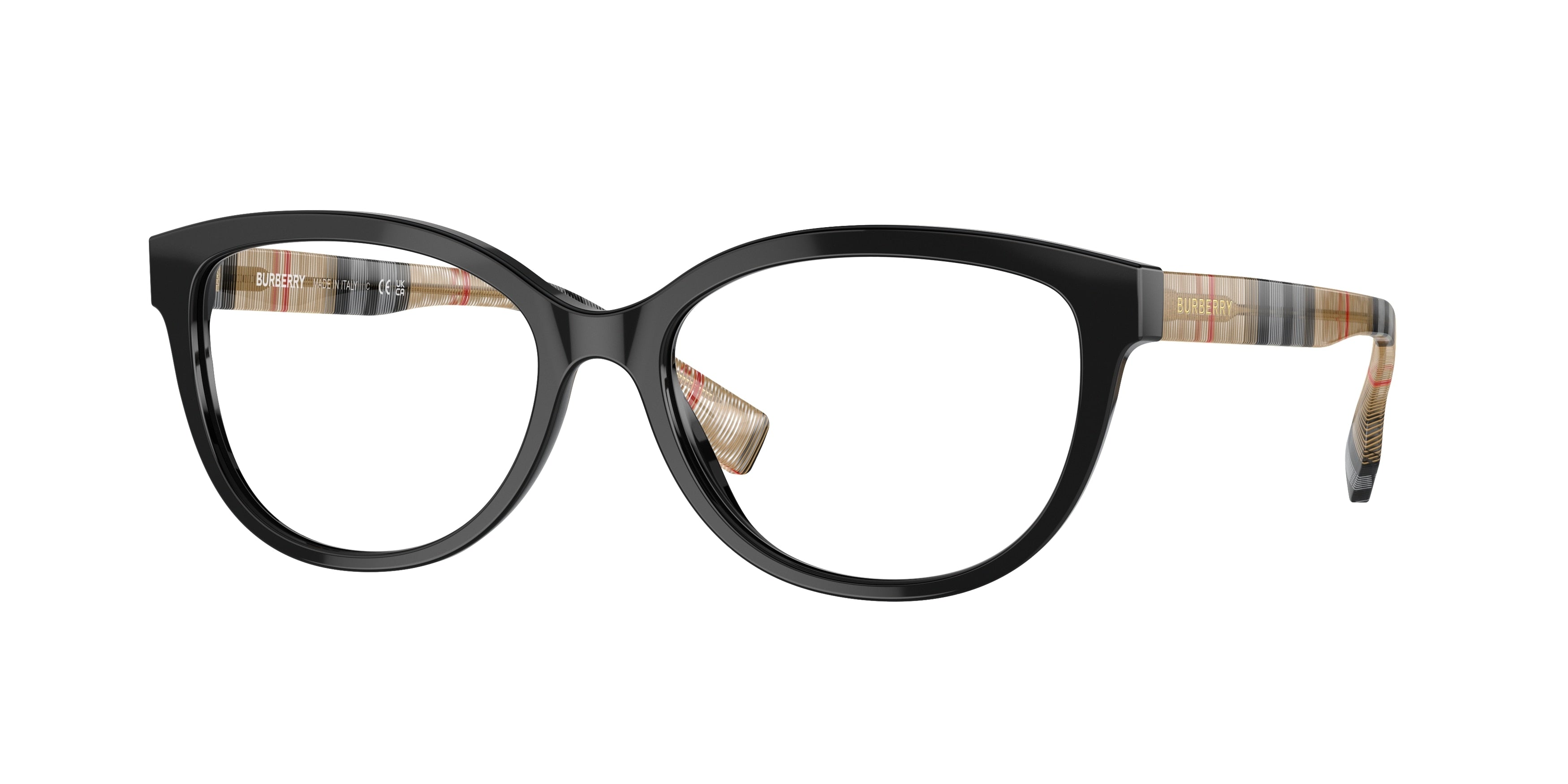 Burberry ESME BE2357 Square Eyeglasses 3757-Black 54-140-16 - Color Map Black