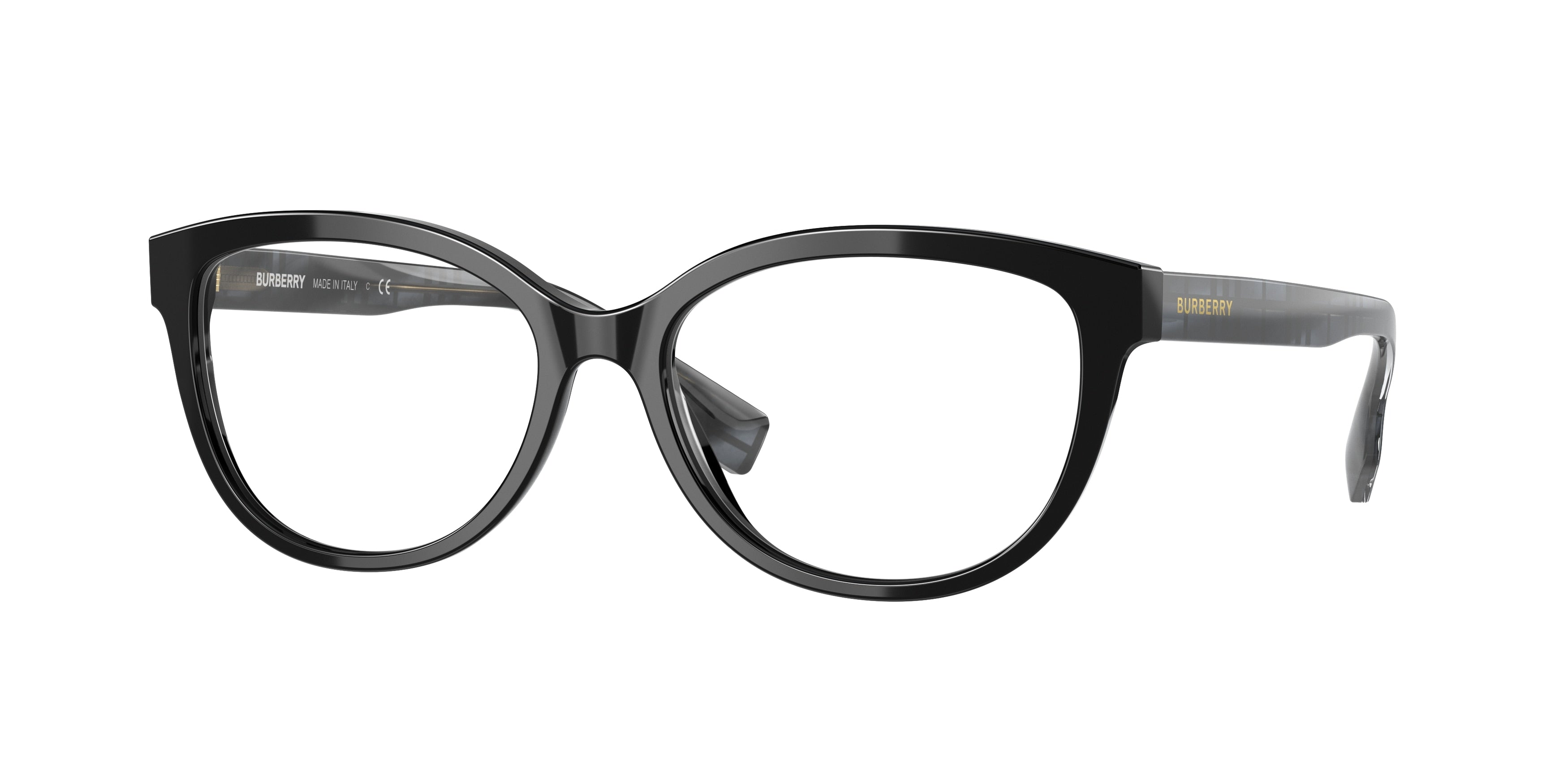Burberry ESME BE2357 Square Eyeglasses 3980-Black 54-140-16 - Color Map Black