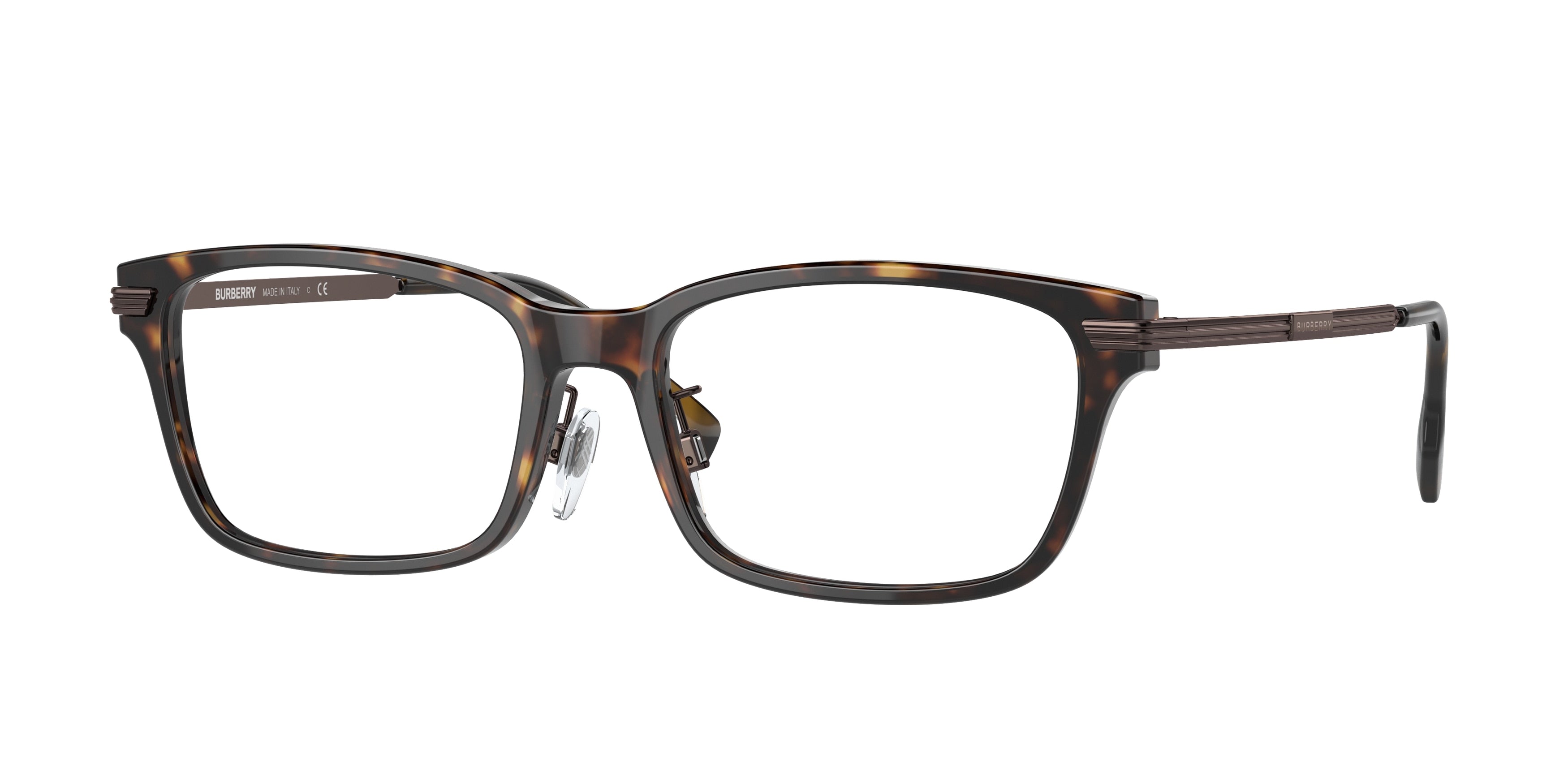 Burberry BE2362D Rectangle Eyeglasses 3002-Dark Havana 55-145-17 - Color Map Brown