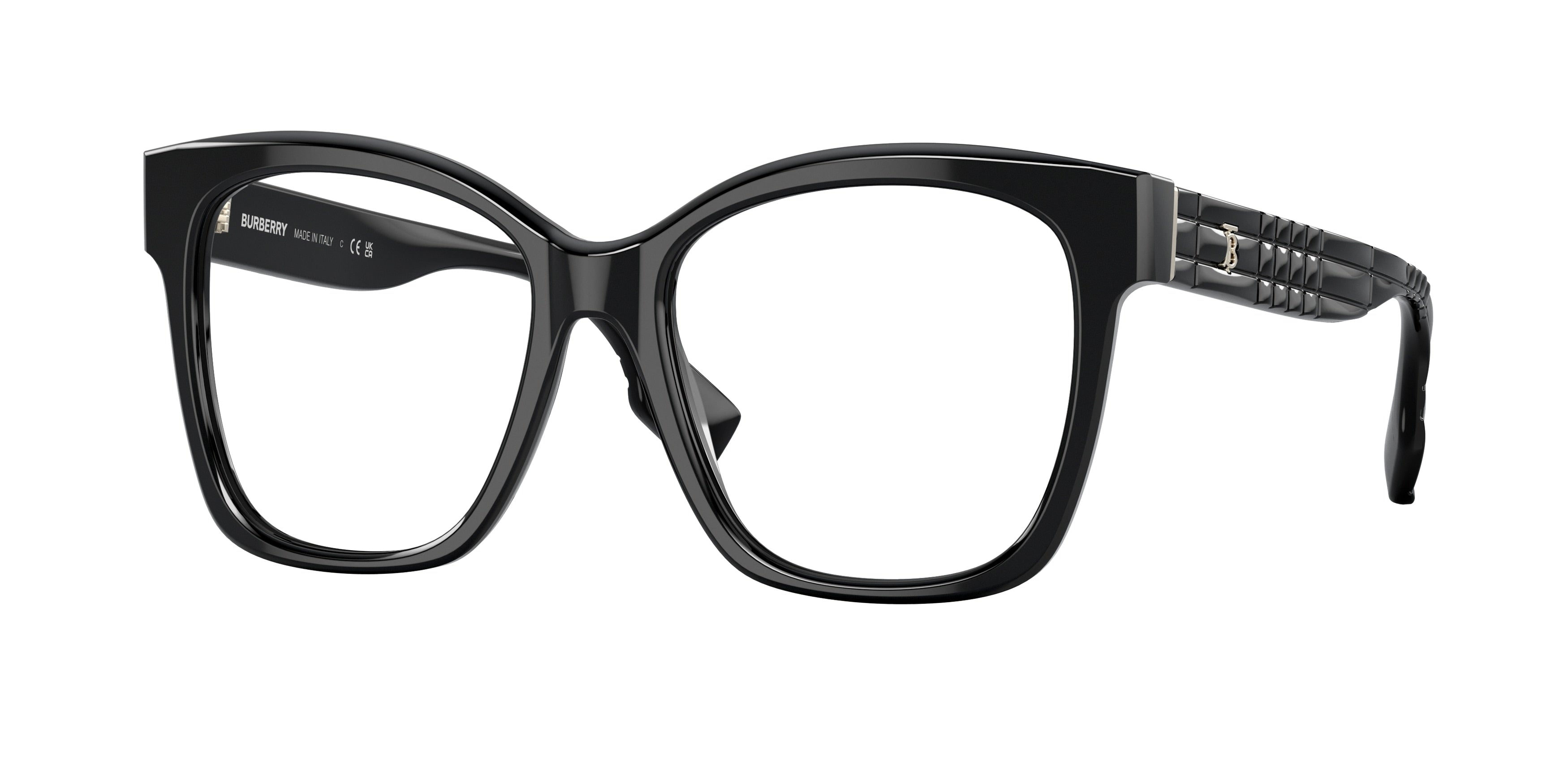 Burberry SYLVIE BE2363 Square Eyeglasses 3001-Black 53-140-17 - Color Map Black