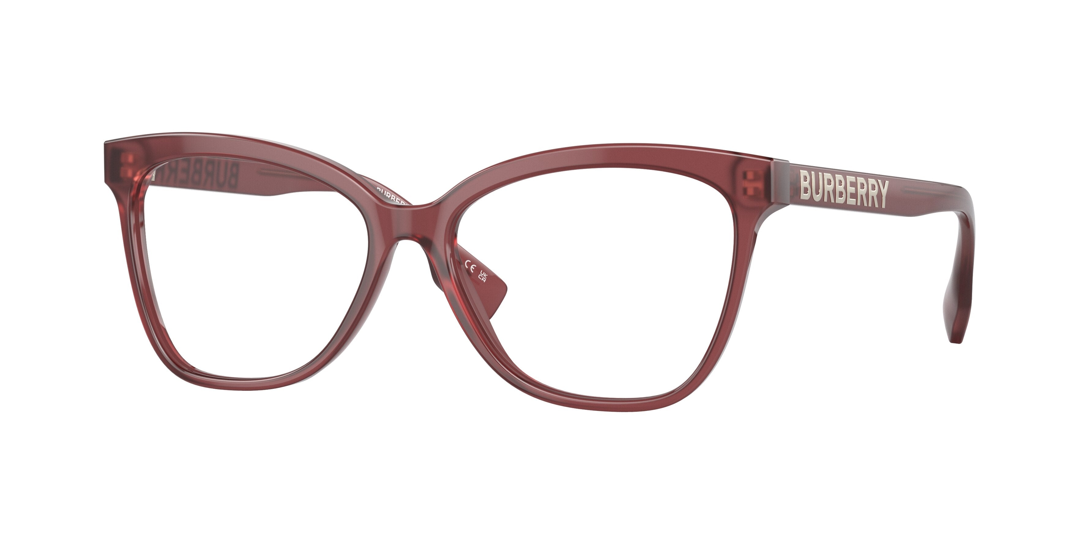 Burberry GRACE BE2364F Cat Eye Eyeglasses 4022-Bordeaux 54-140-15 - Color Map Red