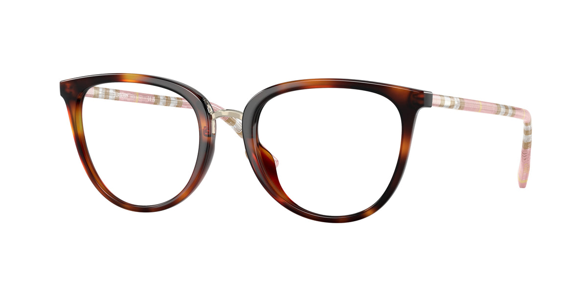 Burberry KATIE BE2366U Cat Eye Eyeglasses 4019-Light Havana 51-140-19 - Color Map Tortoise