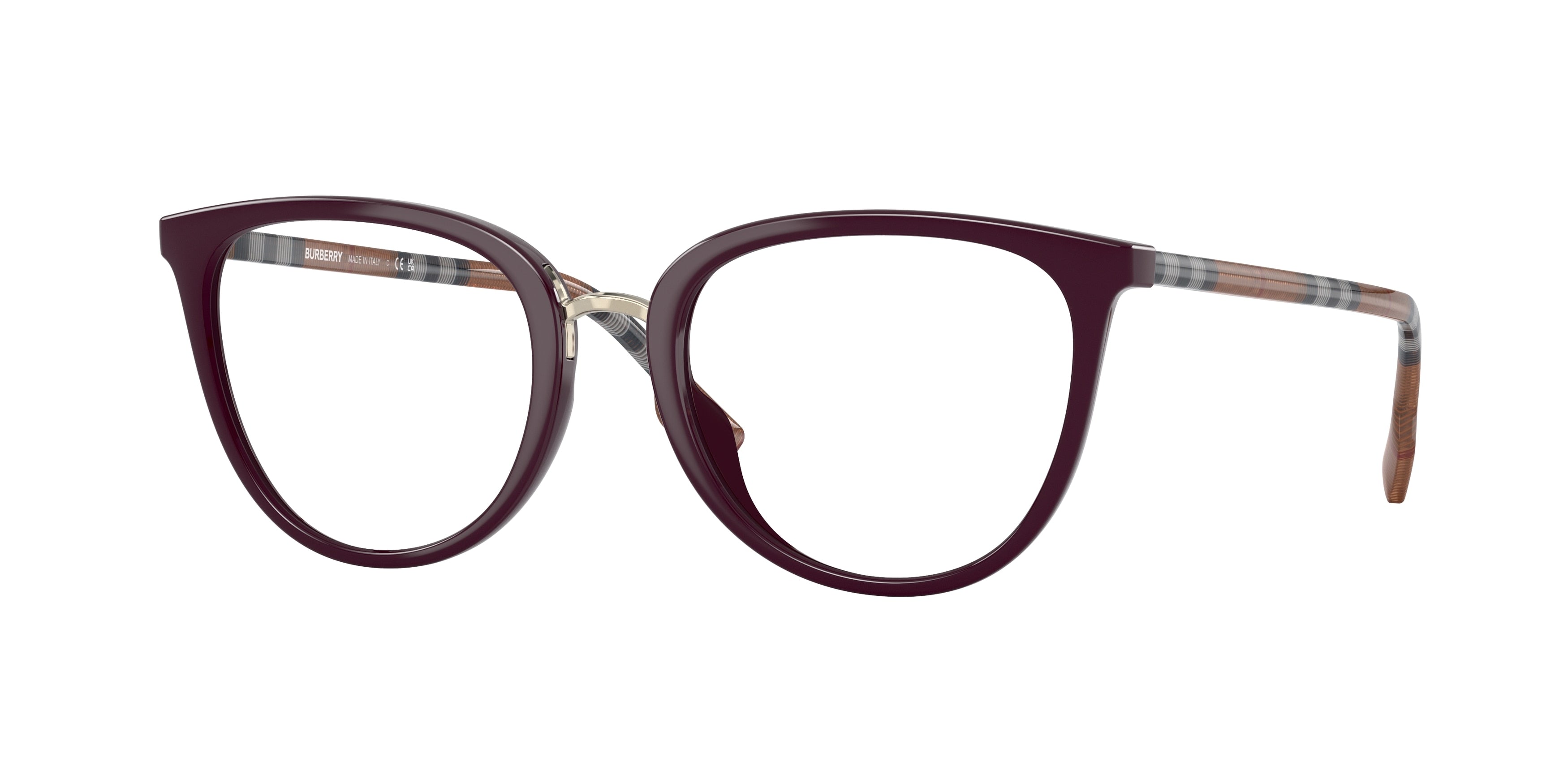 Burberry KATIE BE2366U Cat Eye Eyeglasses 4031-Bordeaux 51-140-19 - Color Map Red