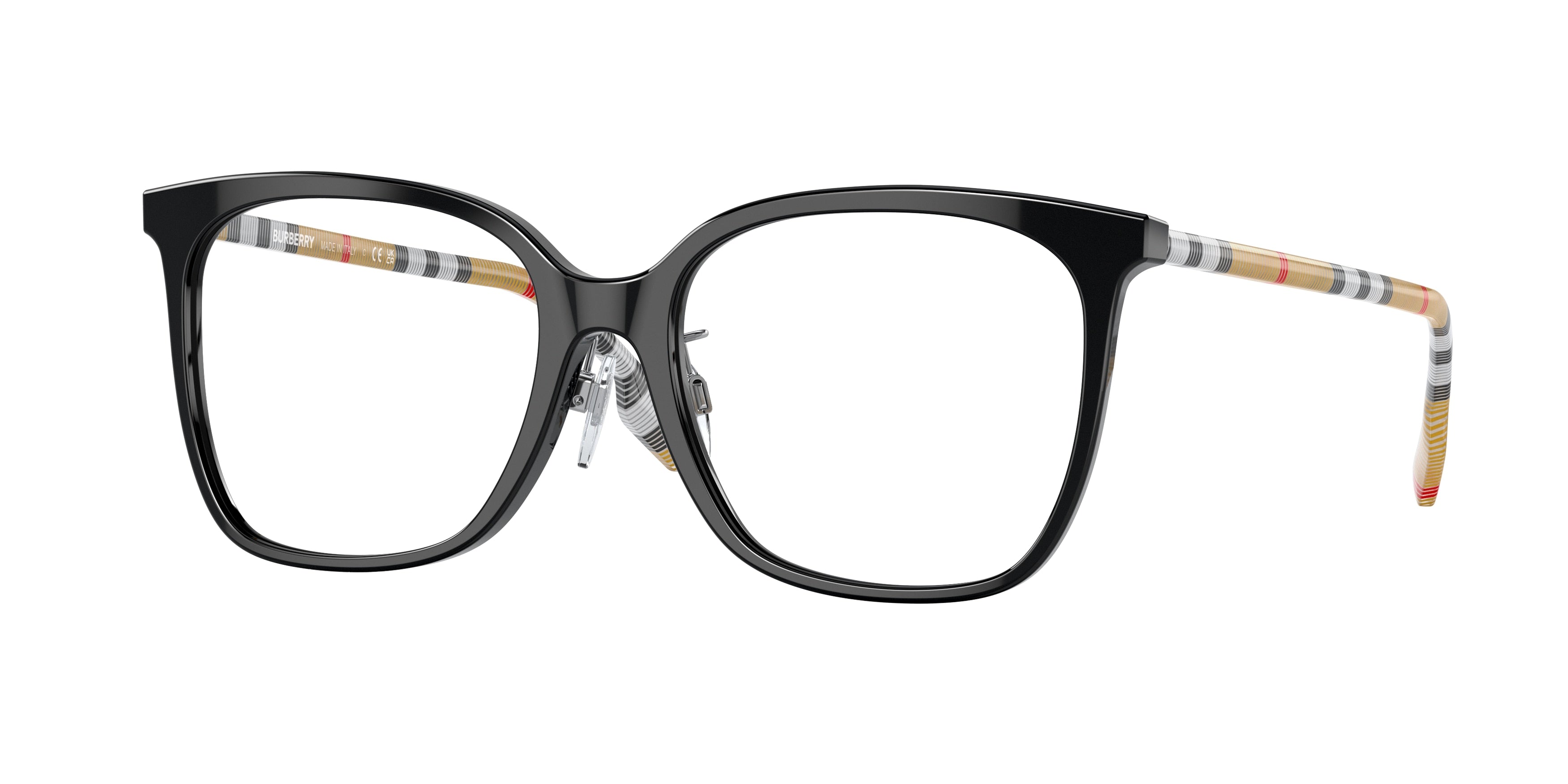 Burberry LOUISE BE2367F Square Eyeglasses 3853-Black 54-140-17 - Color Map Black