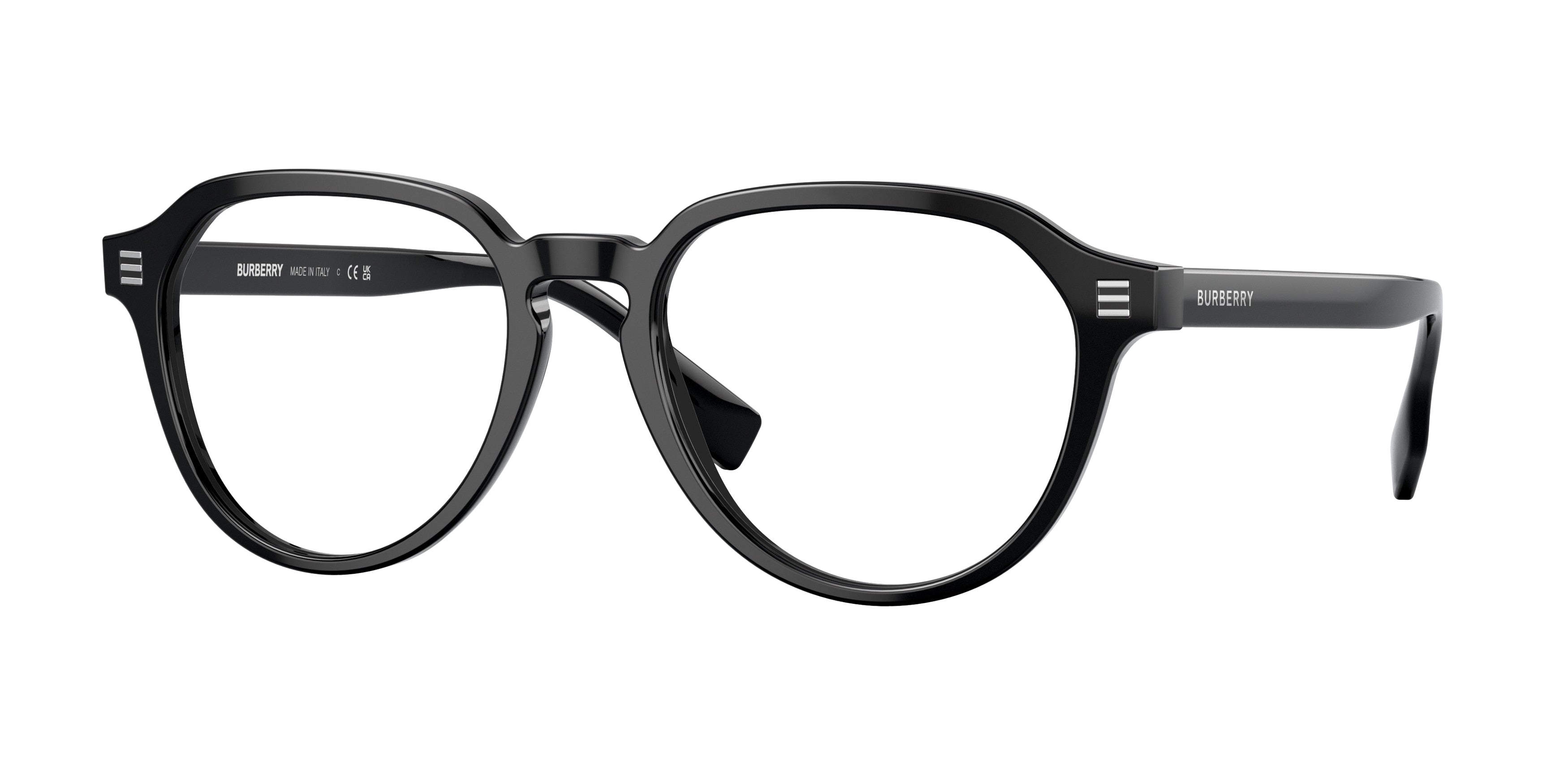 Burberry ARCHIE BE2368 Phantos Eyeglasses 3001-Black 54-150-19 - Color Map Black