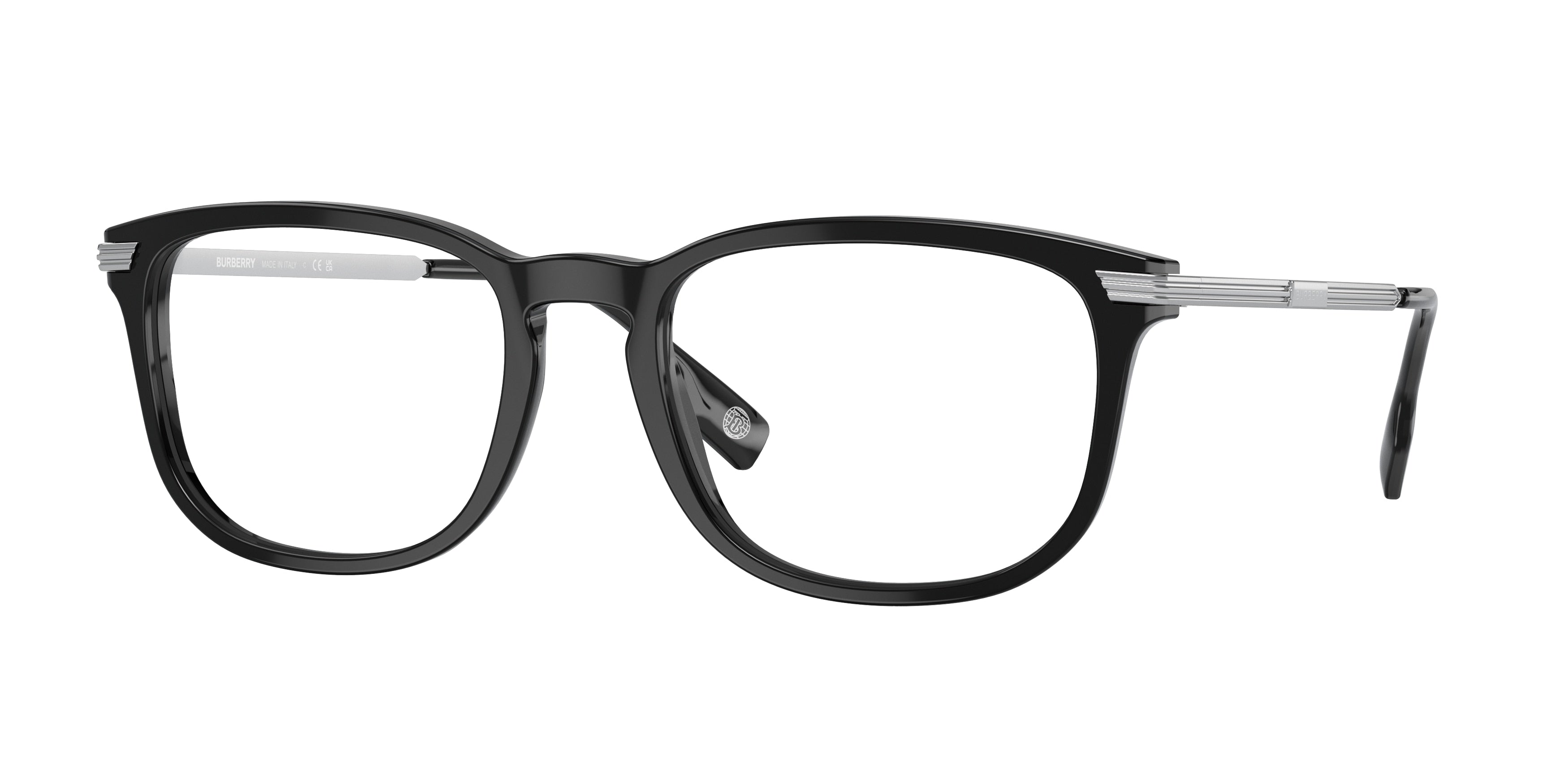 Burberry CEDRIC BE2369 Rectangle Eyeglasses 3001-Black 56-150-20 - Color Map Black
