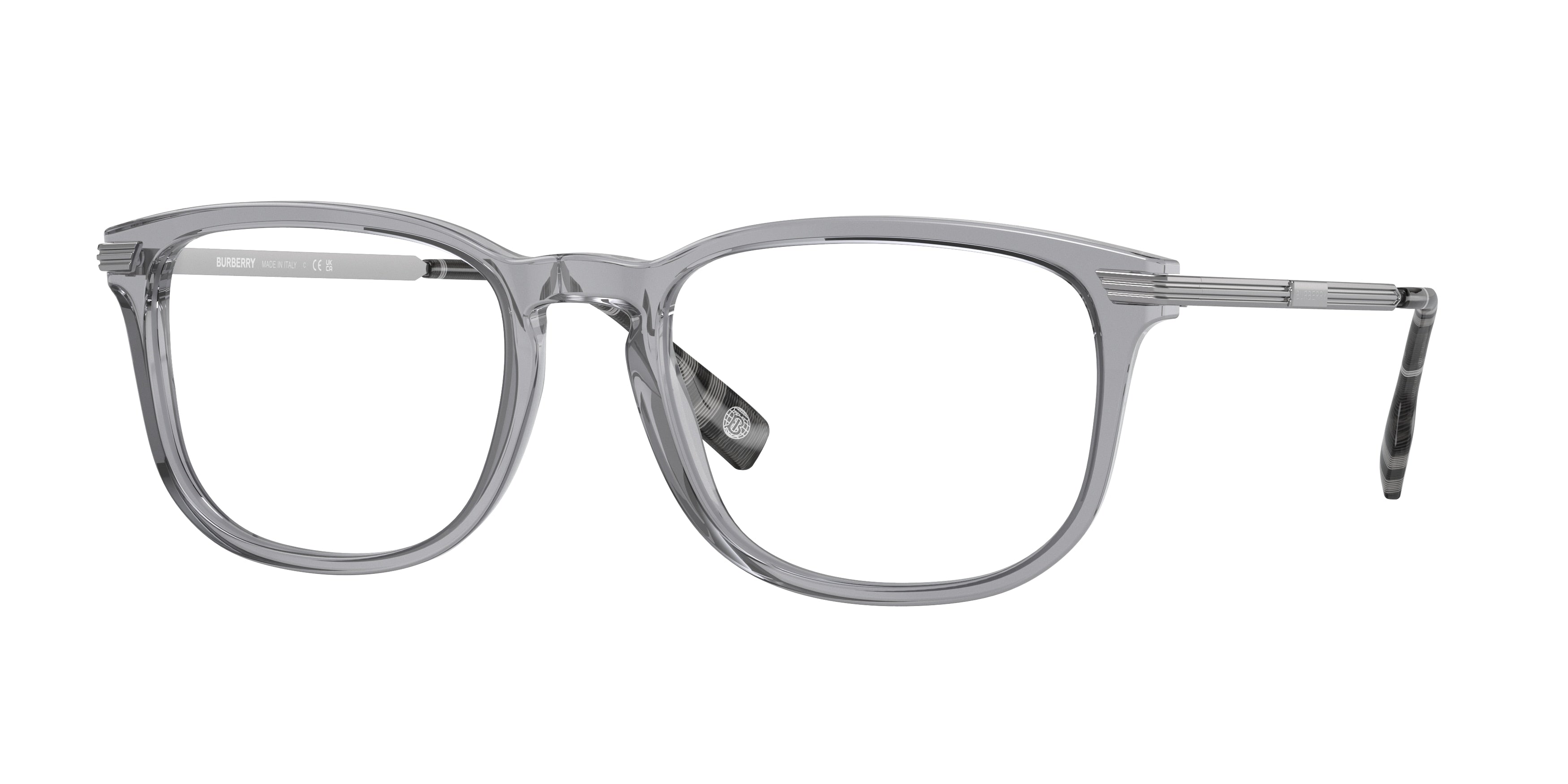 Burberry CEDRIC BE2369 Rectangle Eyeglasses 4021-Grey 54-145-20 - Color Map Grey