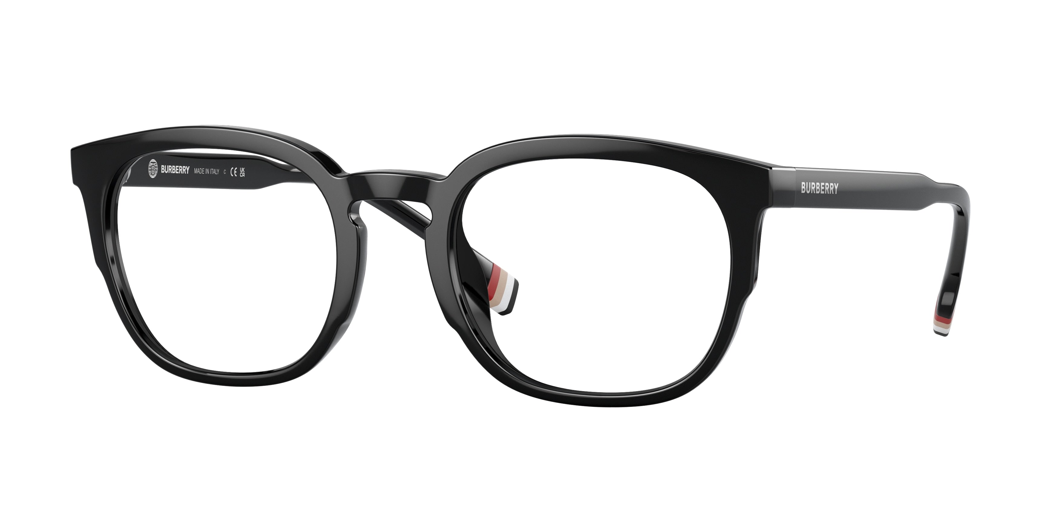 Burberry SAMUEL BE2370U Square Eyeglasses 3001-Black 53-150-22 - Color Map Black