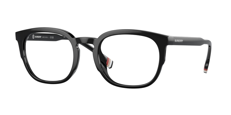 Burberry SAMUEL BE2370U Square Eyeglasses 3001-Black 53-150-22 - Color Map Black