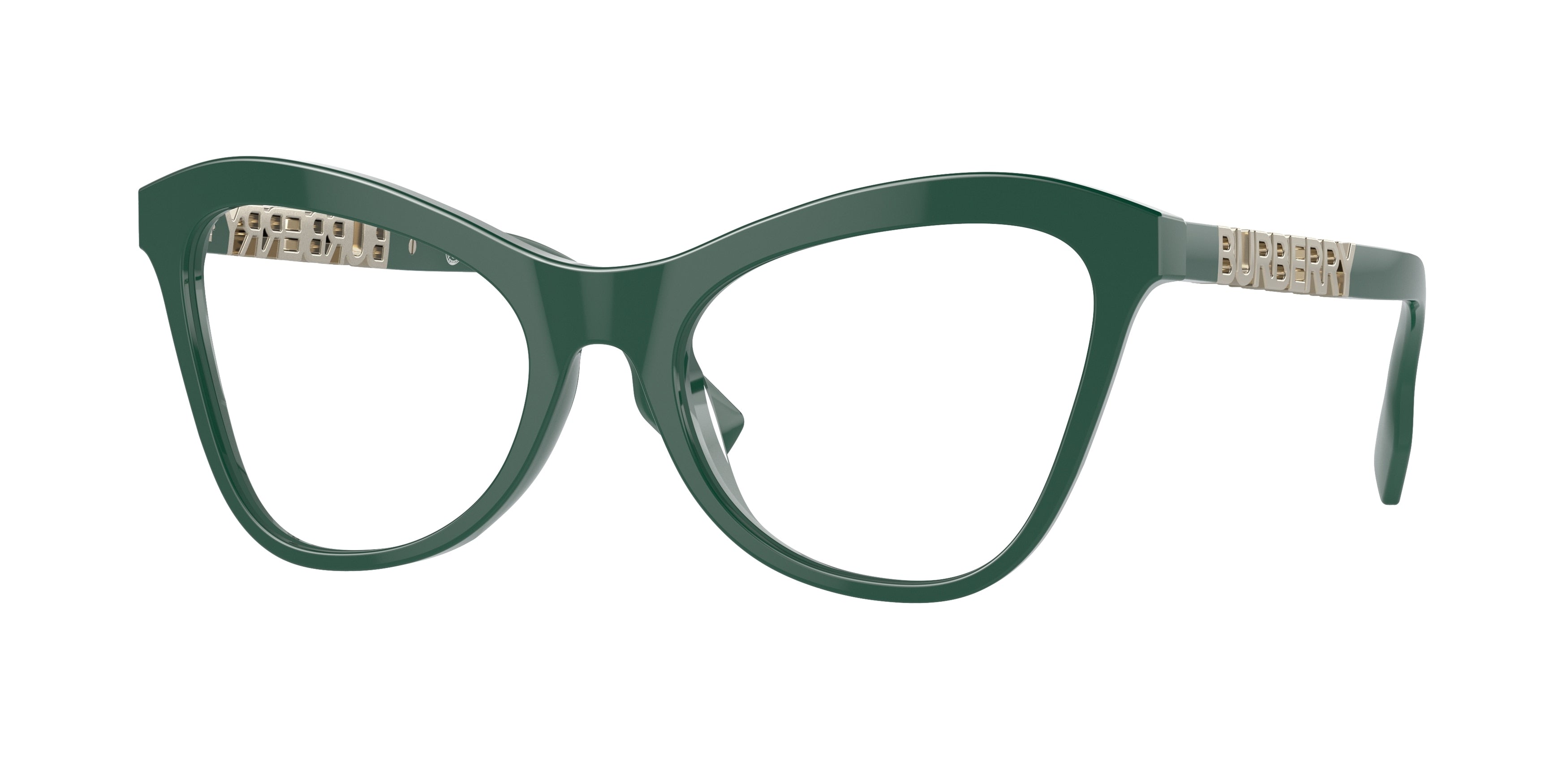 Burberry ANGELICA BE2373U Cat Eye Eyeglasses 4059-Green 54-140-19 - Color Map Green