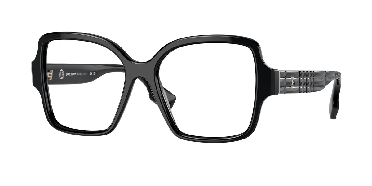Burberry BE2374 Square Eyeglasses 3001-Black 54-140-17 - Color Map Black