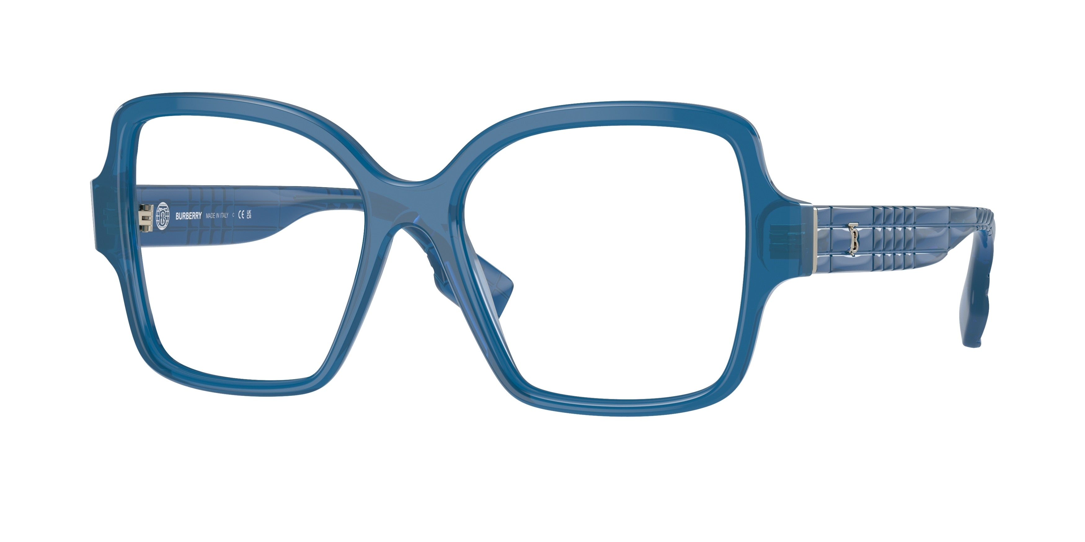 Burberry BE2374 Square Eyeglasses 4064-Blue 54-140-17 - Color Map Blue