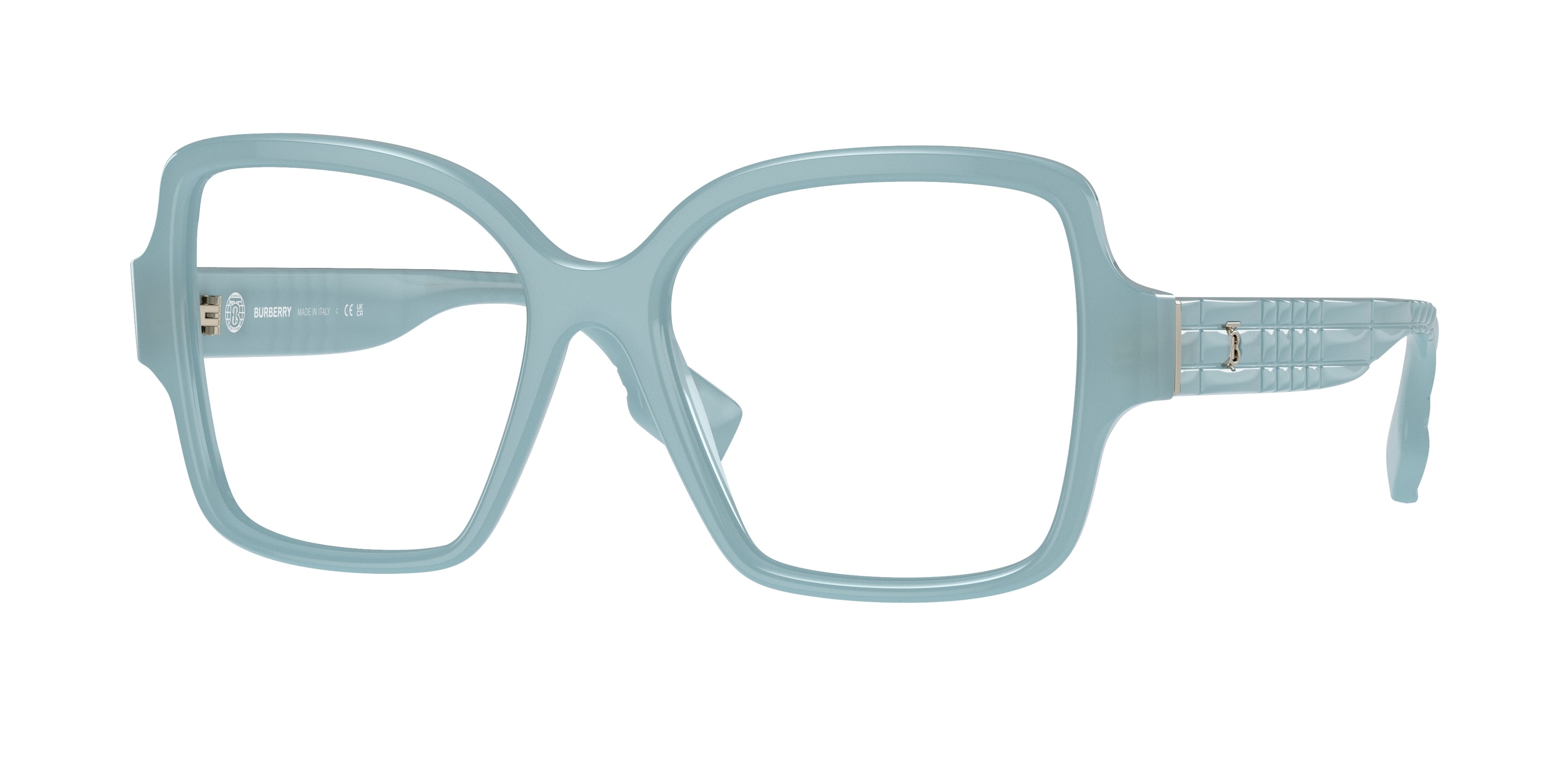 Burberry BE2374 Square Eyeglasses 4086-Azure 54-140-17 - Color Map Blue
