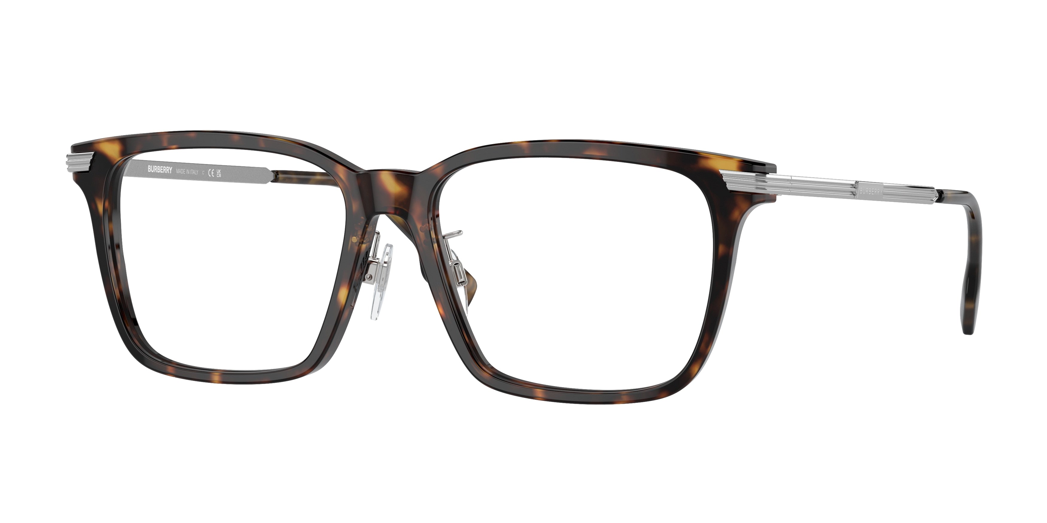 Burberry ELLIS BE2378F Square Eyeglasses 3002-Dark Havana 55-150-16 - Color Map Brown