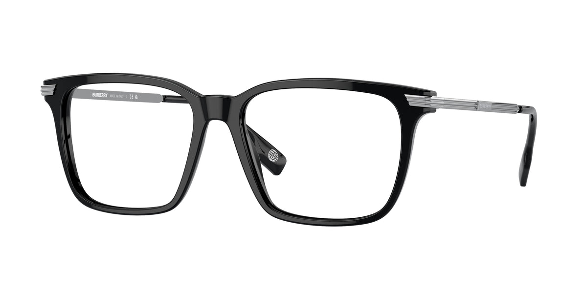 Burberry ELLIS BE2378 Square Eyeglasses 3001-Black 55-150-16 - Color Map Black