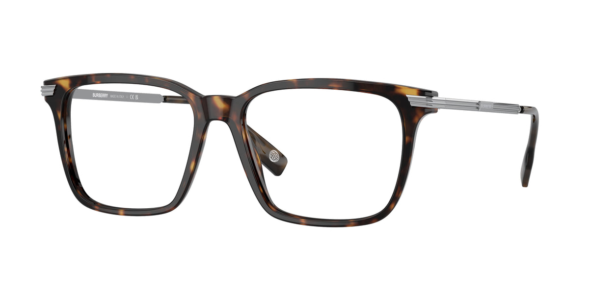 Burberry ELLIS BE2378 Square Eyeglasses 3002-Dark Havana 55-150-16 - Color Map Brown