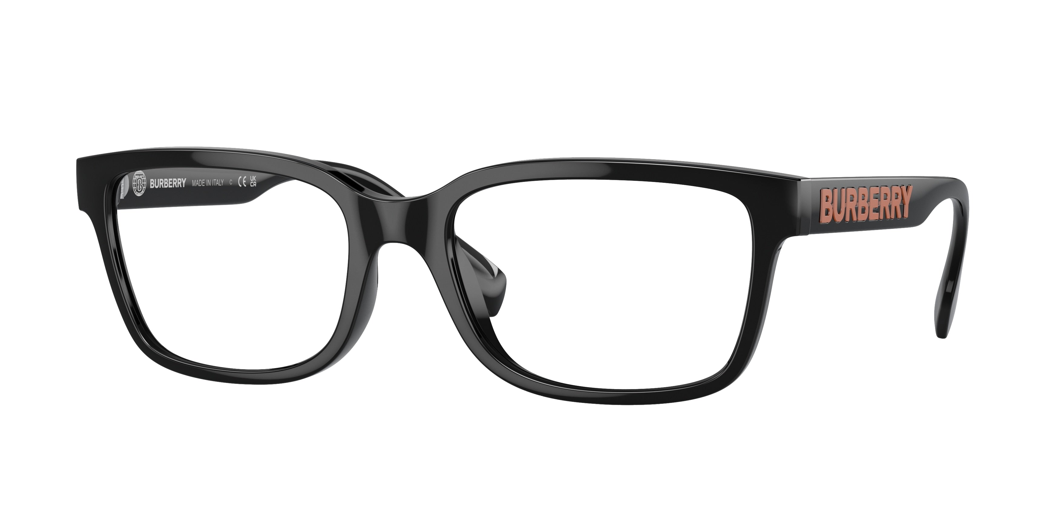 Burberry CHARLIE BE2379U Square Eyeglasses 3001-Black 57-145-19 - Color Map Black