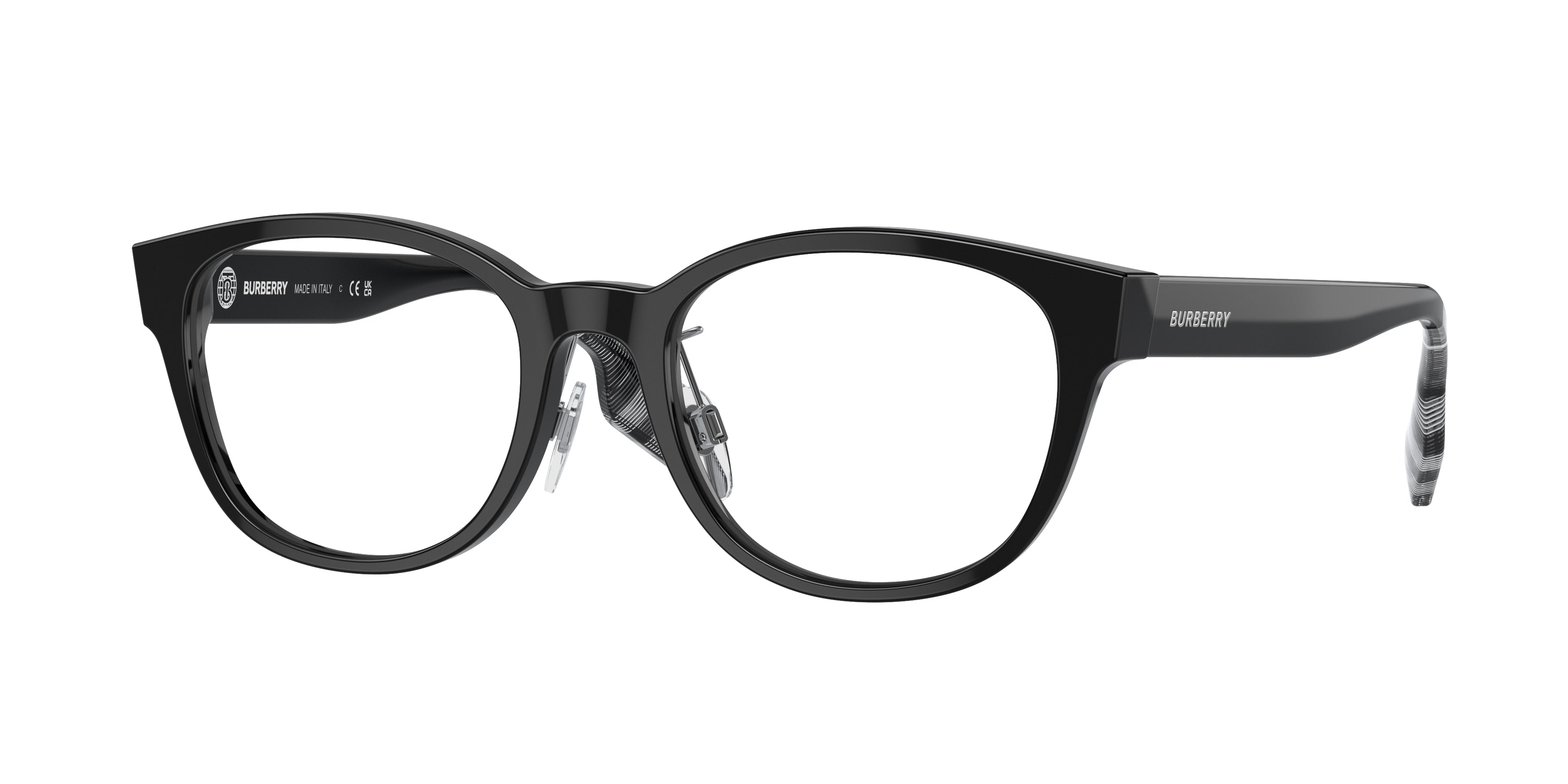 Burberry PEYTON BE2381D Square Eyeglasses 3001-Black 51-140-19 - Color Map Black