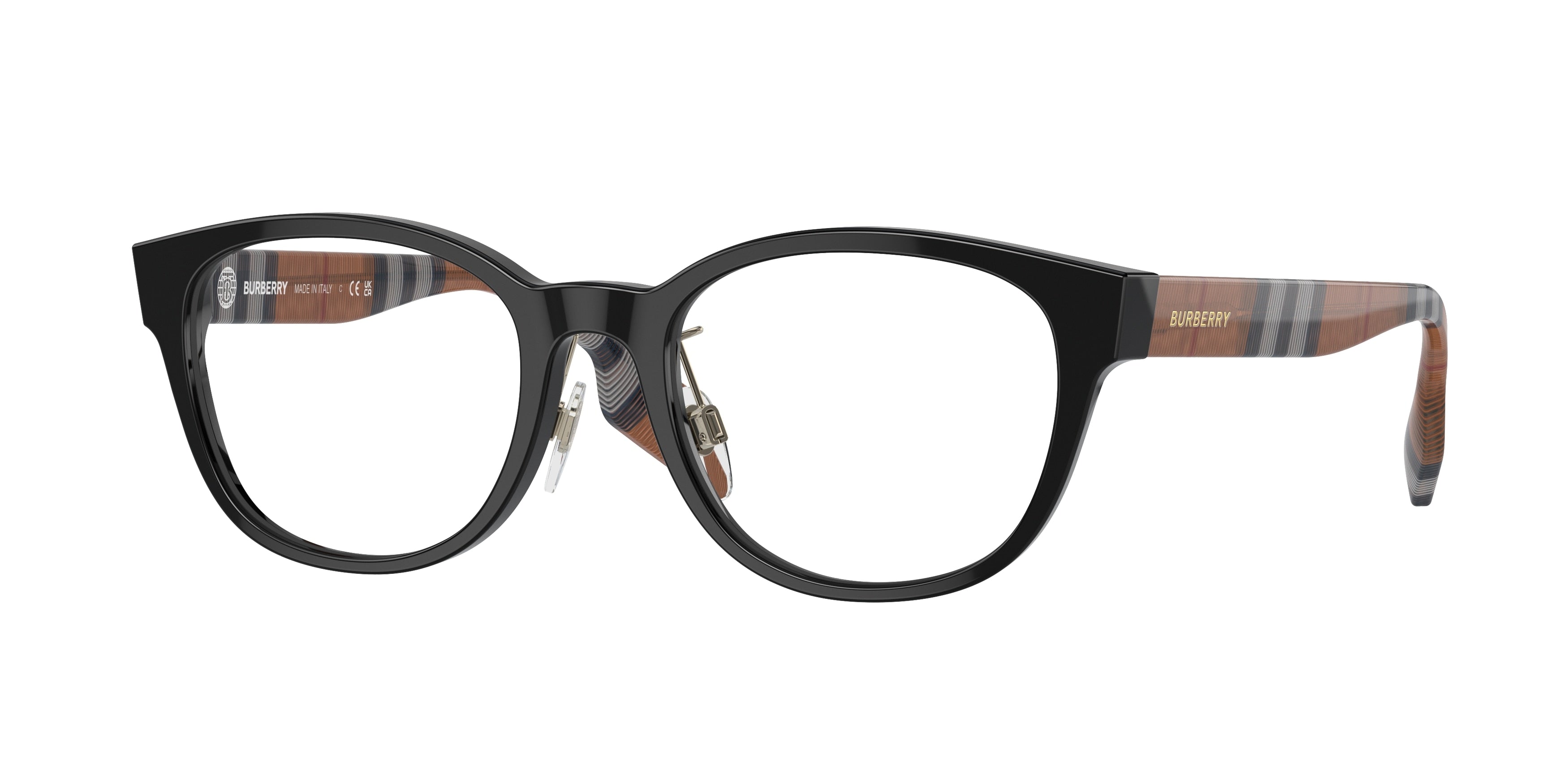 Burberry PEYTON BE2381D Square Eyeglasses 4041-Black 51-140-19 - Color Map Black