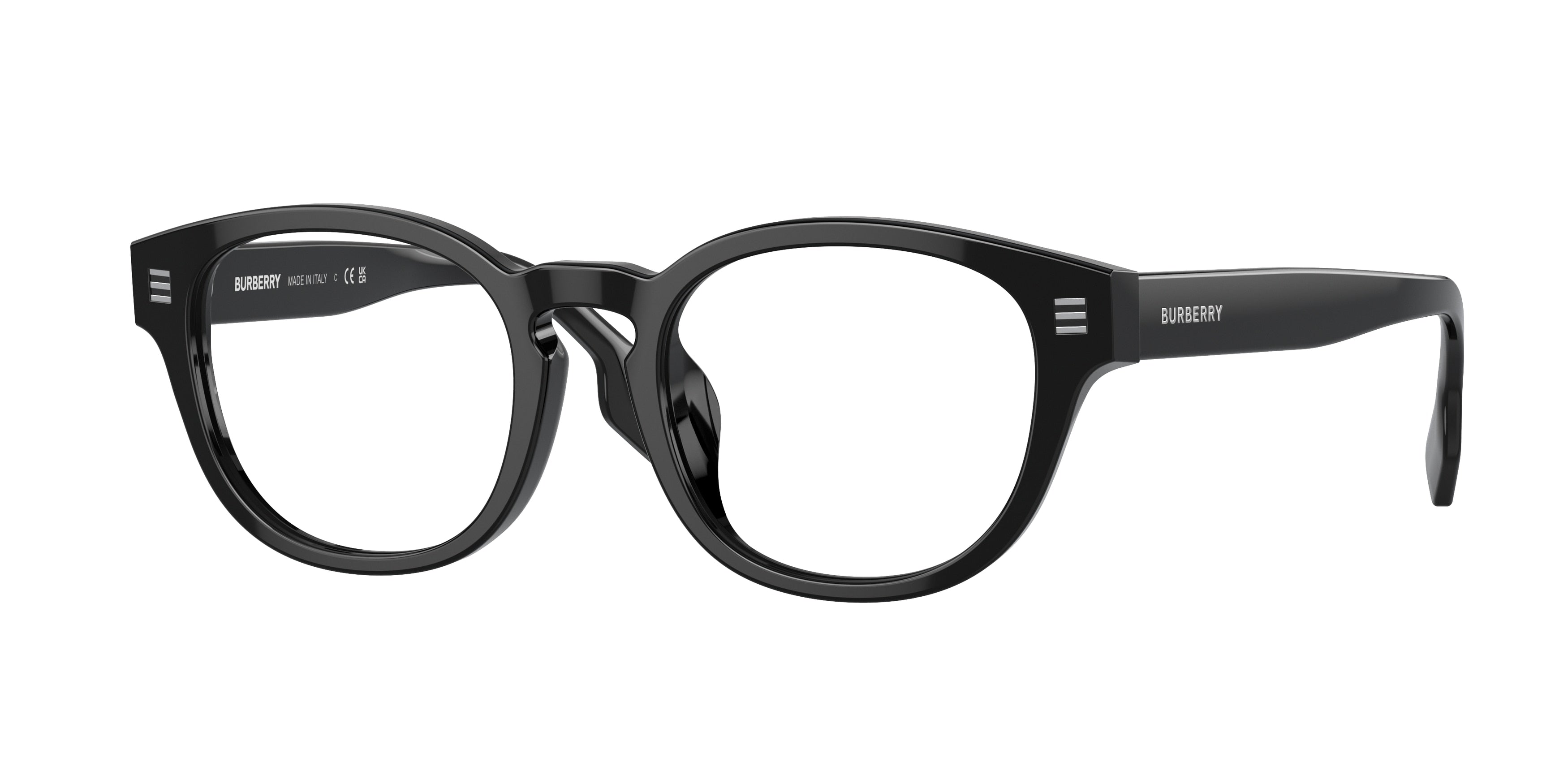 Burberry AUBREY BE2382D Round Eyeglasses 3001-Black 49-145-19 - Color Map Black