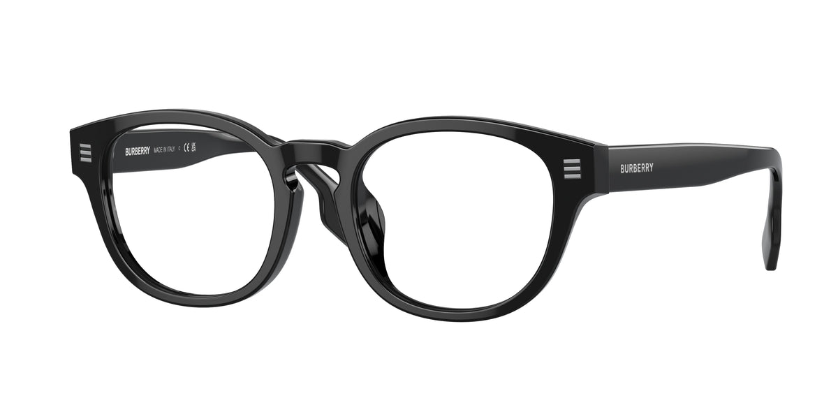 Burberry AUBREY BE2382D Round Eyeglasses 3001-Black 49-145-19 - Color Map Black