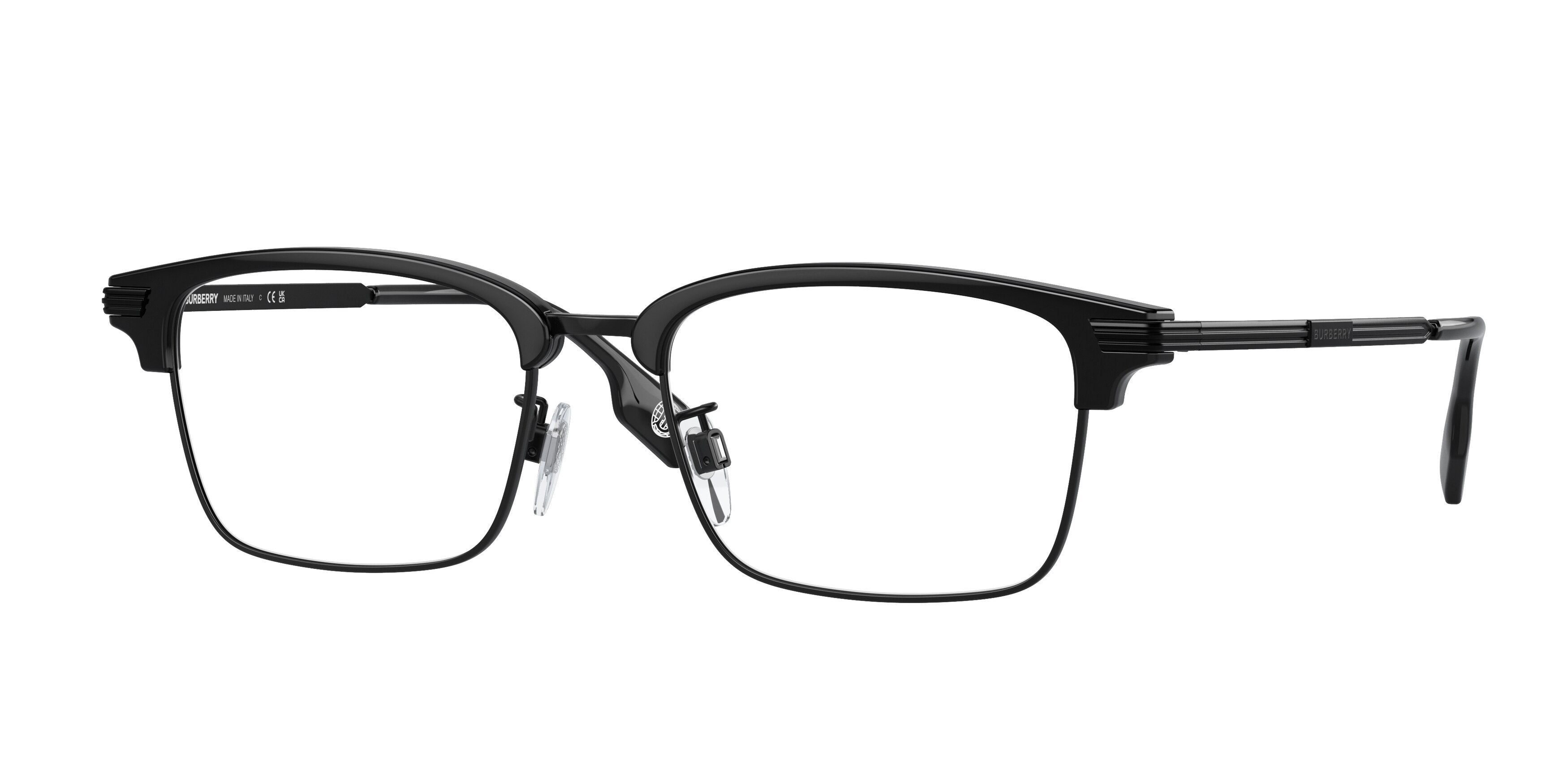 Burberry TYLER BE2383TD Rectangle Eyeglasses 3001-Black 54-145-18 - Color Map Black